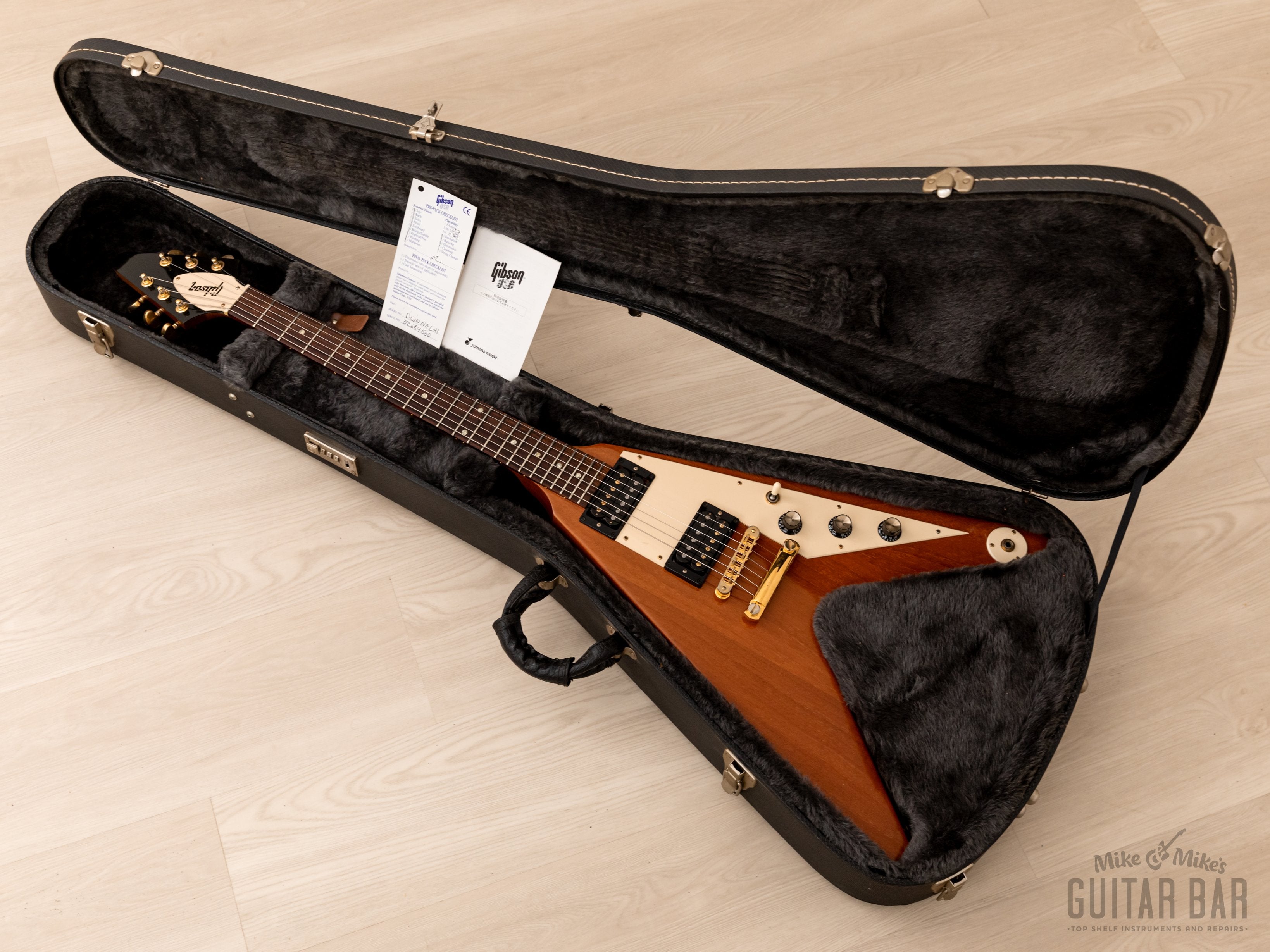2004 Gibson Flying V '58 Vintage Reissue Natural, Near-Mint w/ Case & Tags, Yamano
