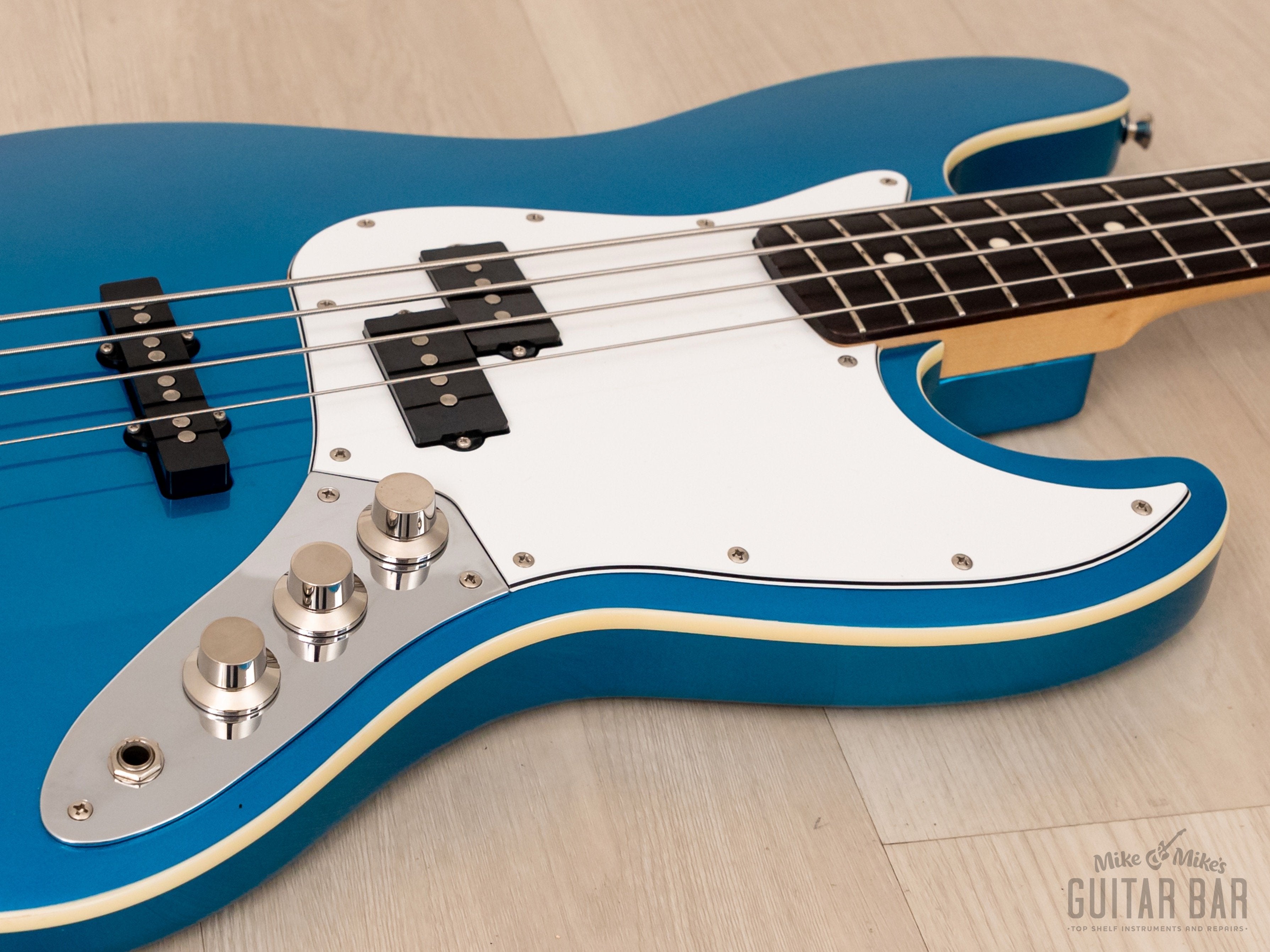 2013 Fender Aerodyne Jazz Bass PJ FSR Lake Placid Blue w/ Case, Japan MIJ