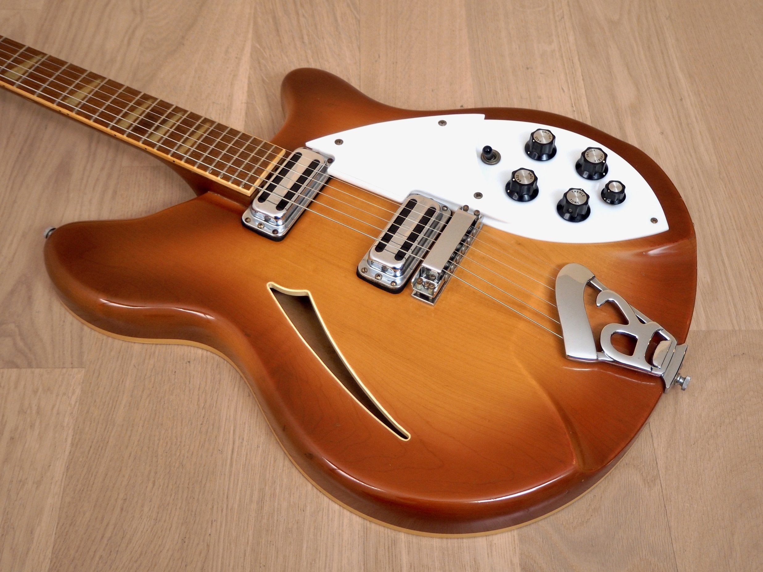 1986 Rickenbacker 360 VP Walnut Vintage Electric Guitar 100% Original w/ Case, Montezuma Brown