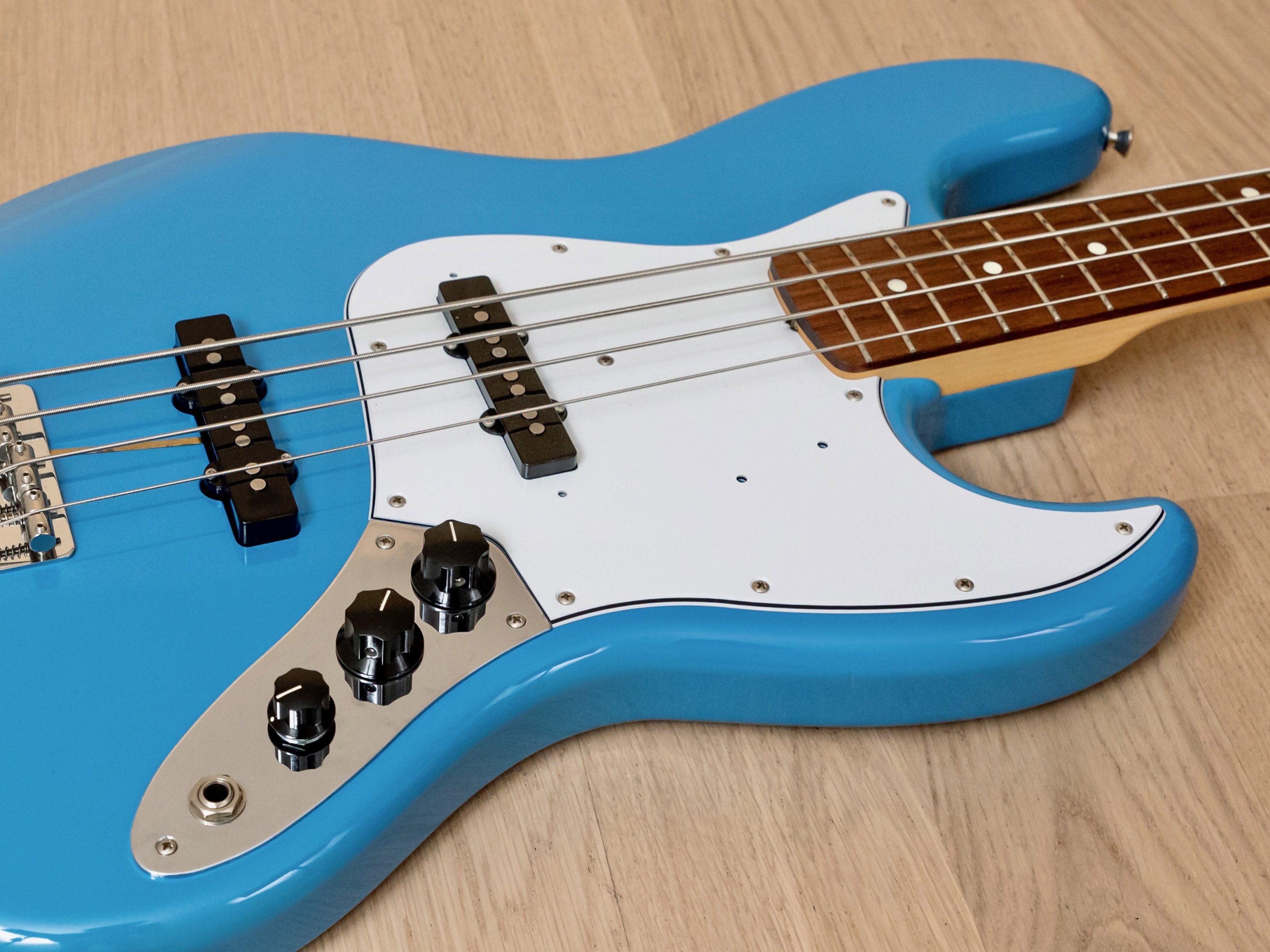 2019 Fender Hybrid 60s Jazz Bass California Blue, Mint Condition w/ USA Pickups, Japan MIJ