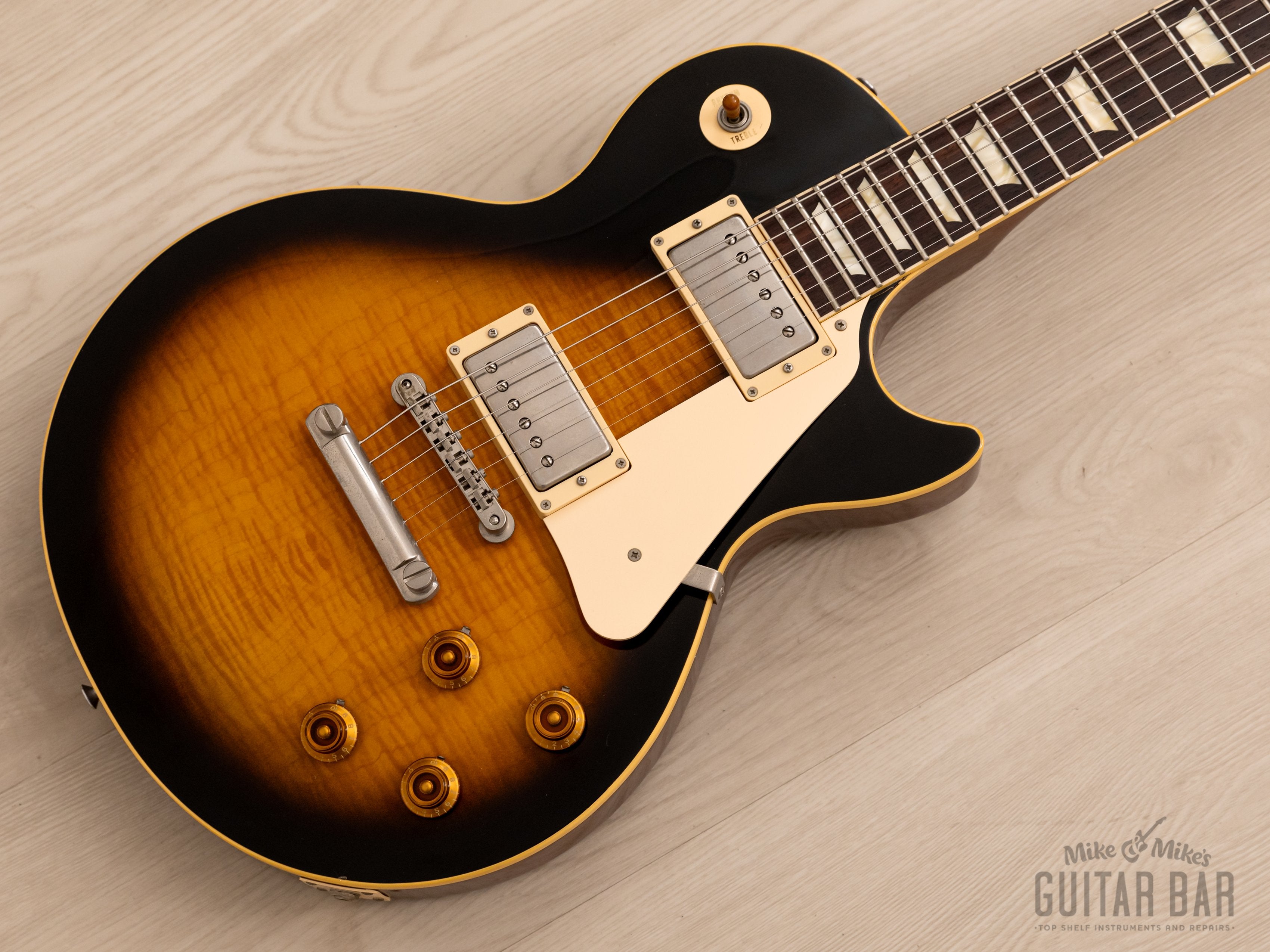 1994 Orville Les Paul Standard Electric Guitar Tobacco Sunburst, Gibson-Licensed Japan Fujigen