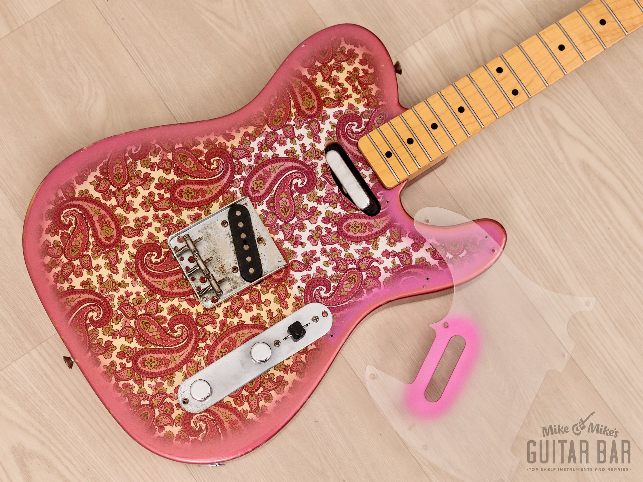 2021 Riggio Custom Guitars Tango Pink Paisley TStyle Boutique Guitar