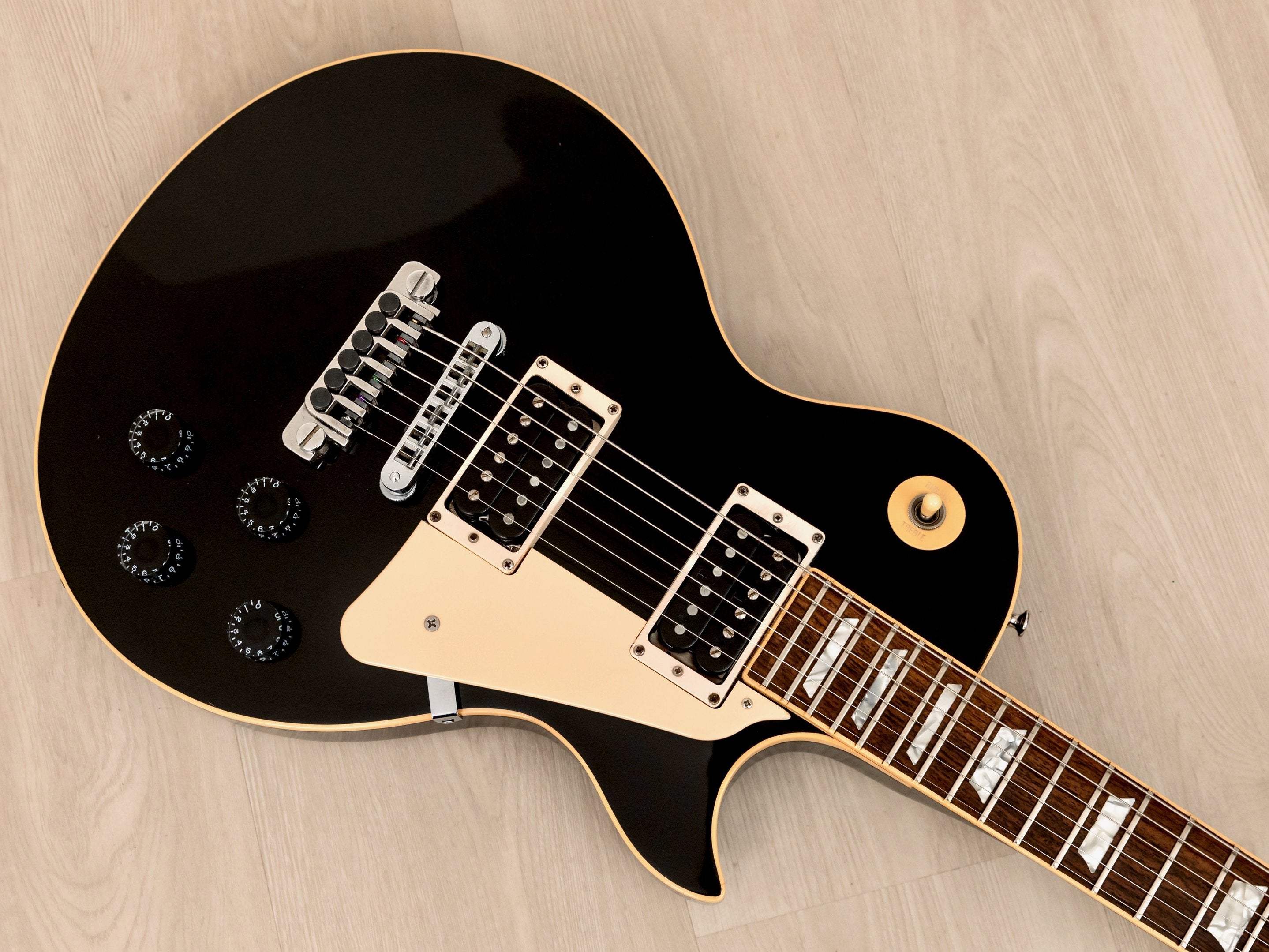 1980 Gibson Les Paul Standard Vintage Electric Guitar Ebony w/ Case, T Tops