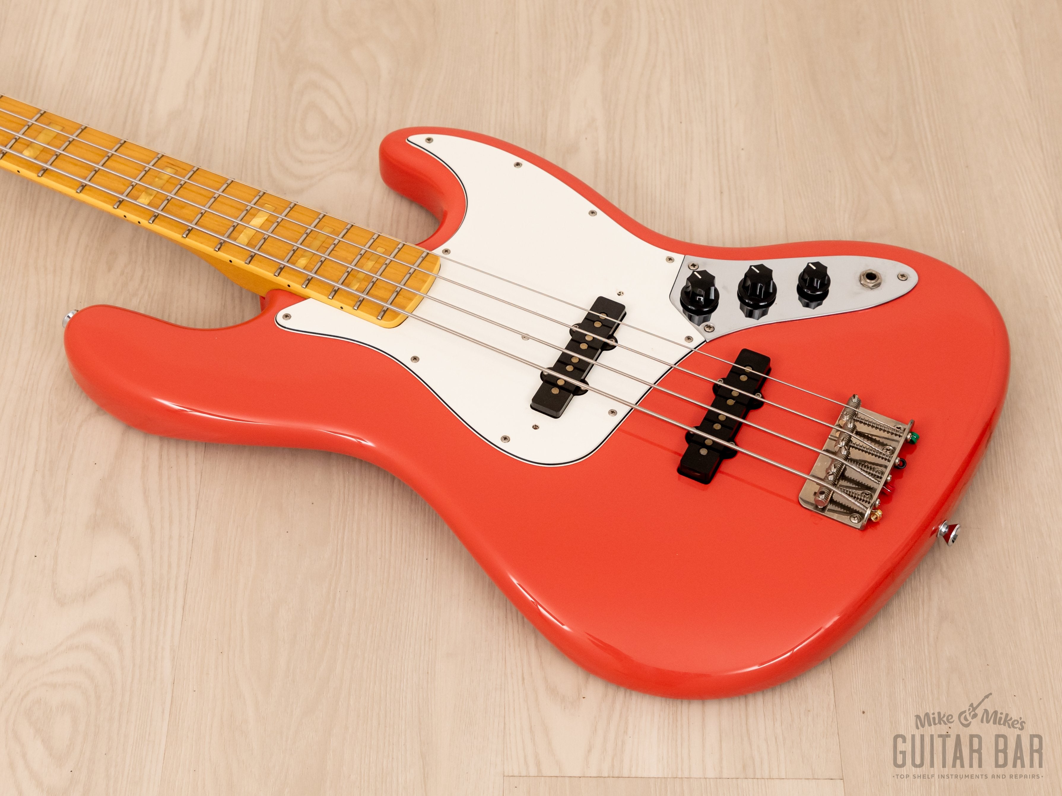 2001 ESP-Made Seymour Duncan DJ-110M75 Jazz-Style Bass Fiesta Red, Japan