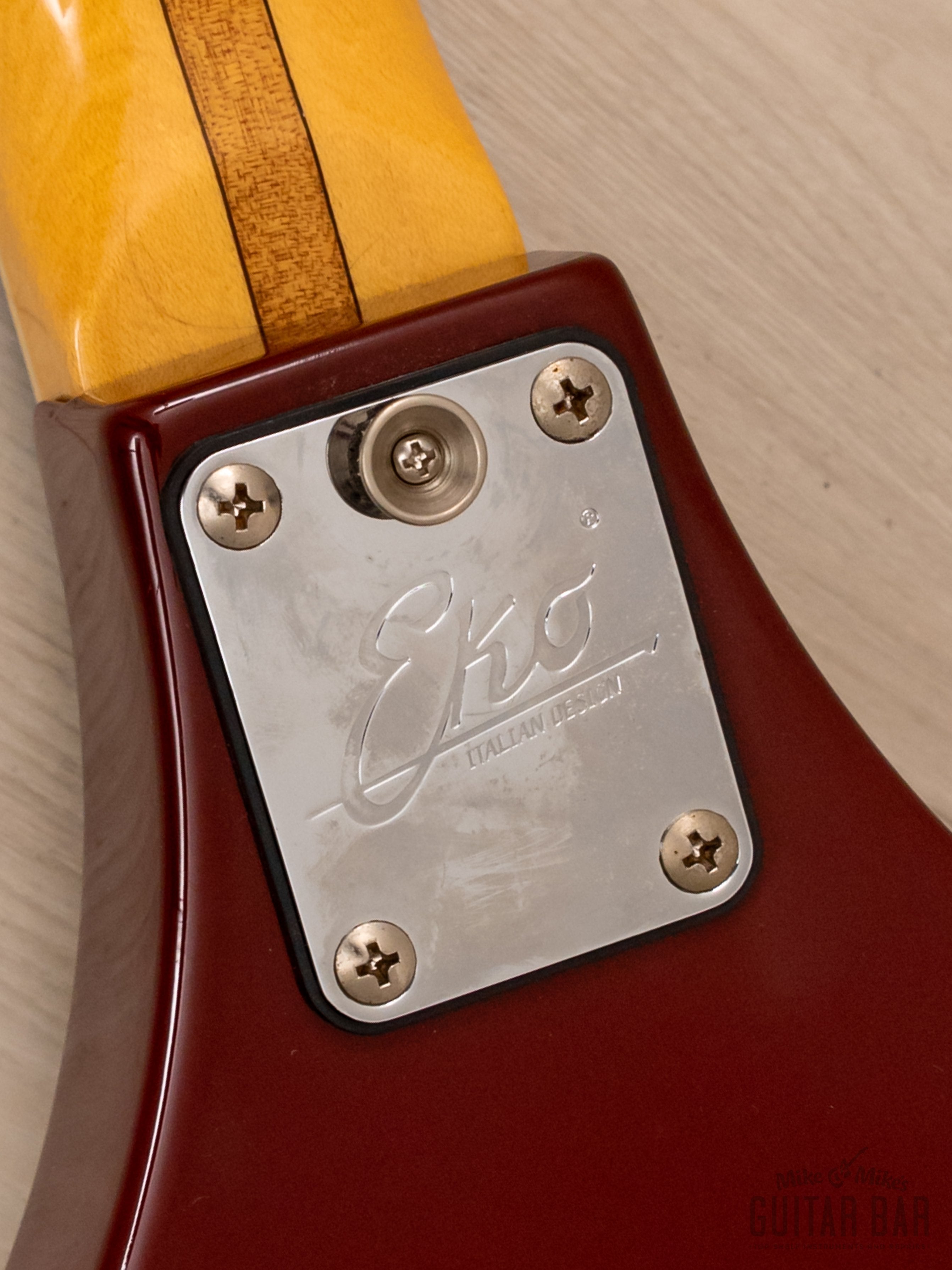 2000s Eko Rok IV Rokes Bass Vintage Reissue Wine Red w/ Case