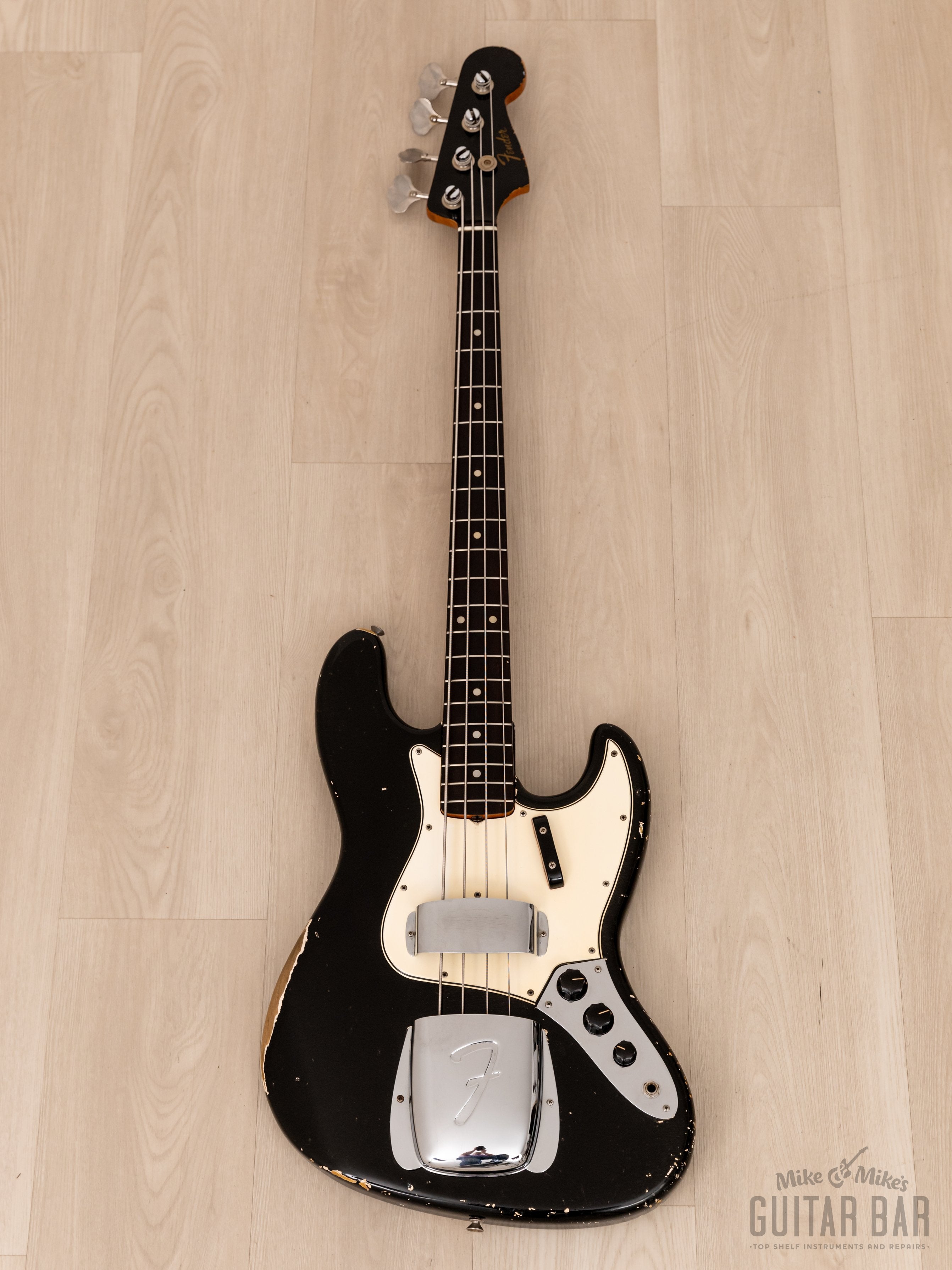 1965 Fender Jazz Bass Vintage Custom Color Black w/ Blonde Case