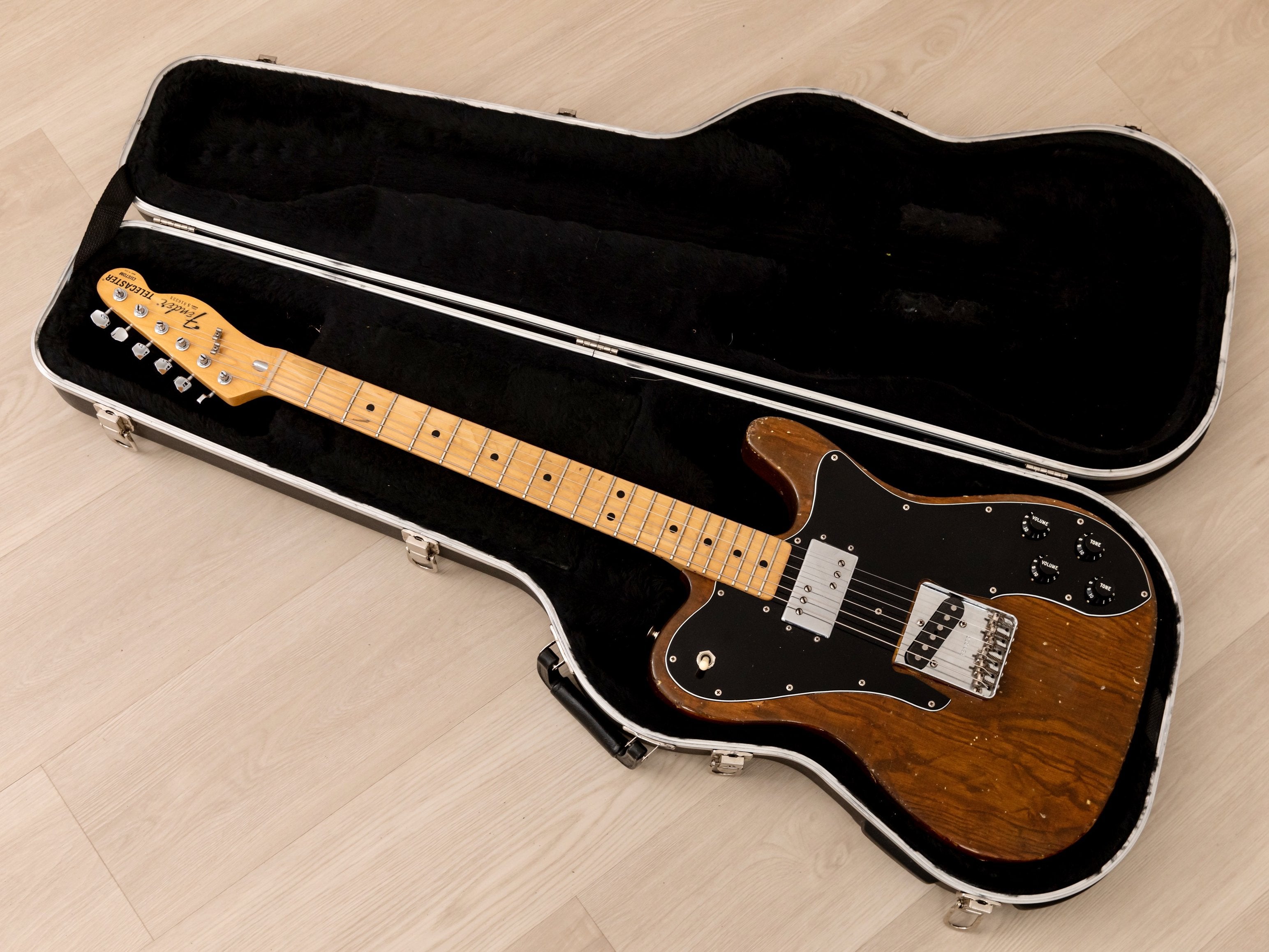 1978 Fender Telecaster Custom Vintage Electric Guitar Mocha w/ Wide Range, Case