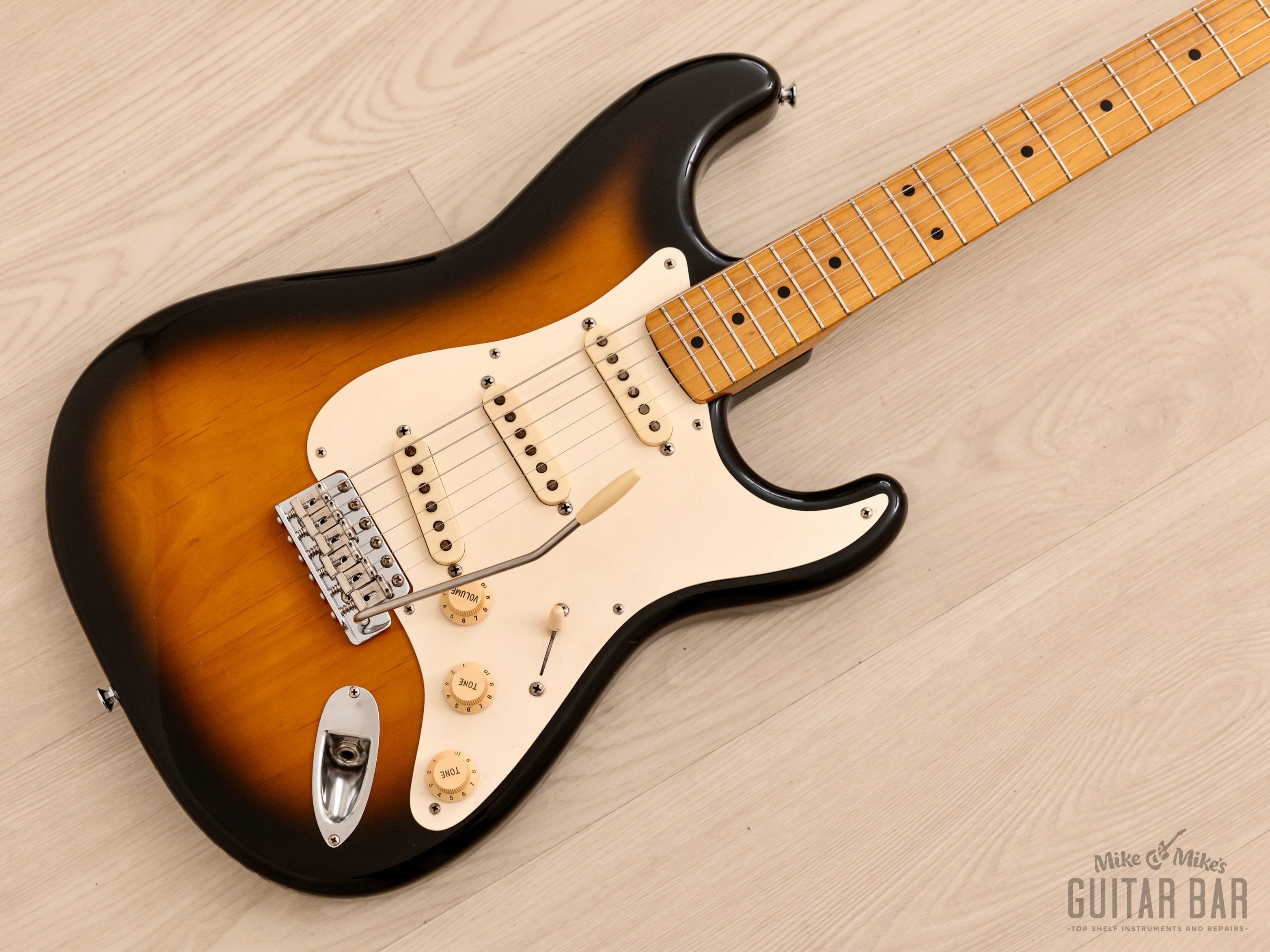 1989 Fender Stratocaster ‘57 Vintage Reissue ST57-900 Sunburst Lacquer & USA Pickups, Japan MIJ Fujigen