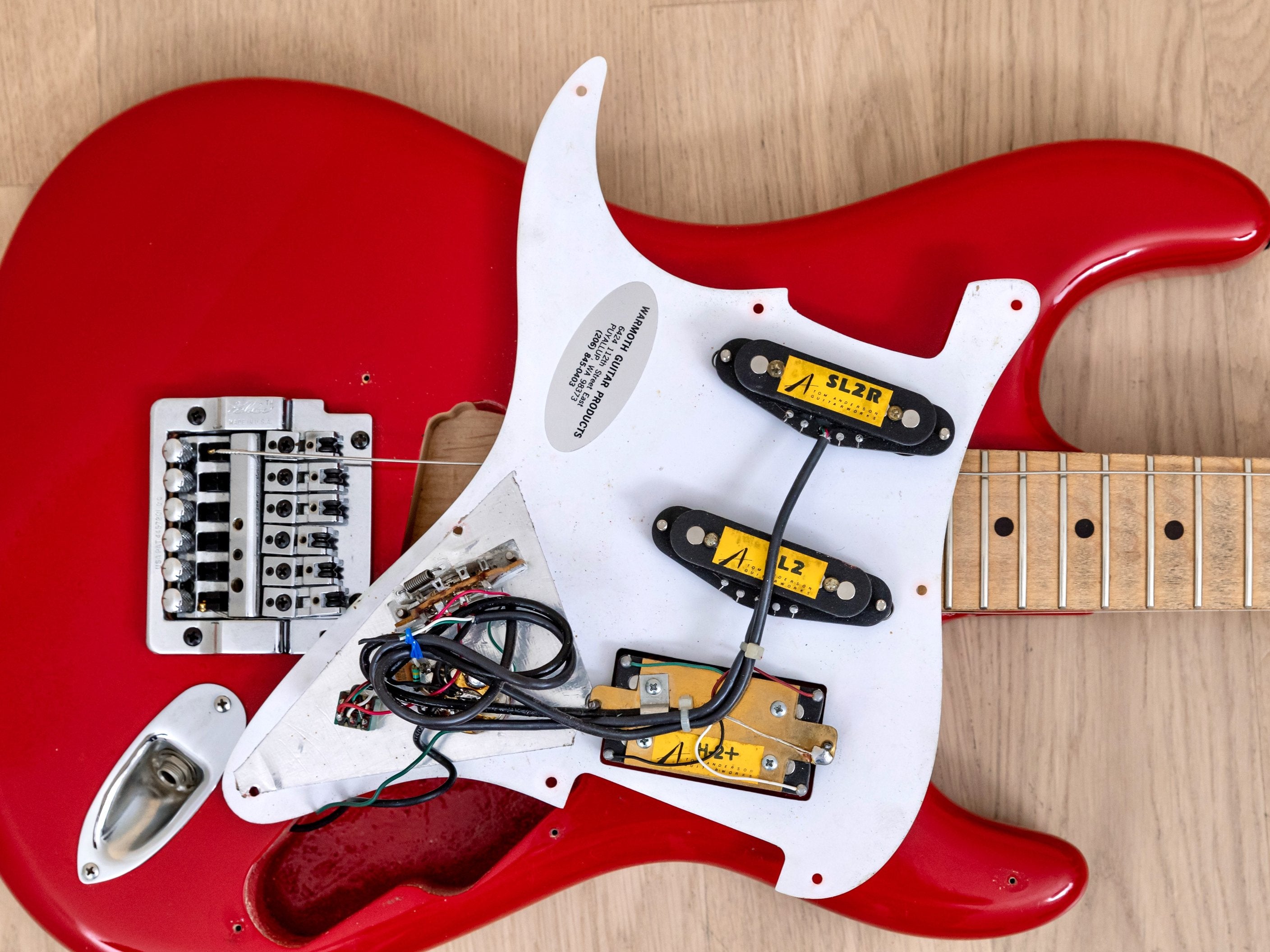 Partscaster Superstrat SSH Electric Guitar w/ Warmoth Body, Kahler, Tom Anderson Pickups