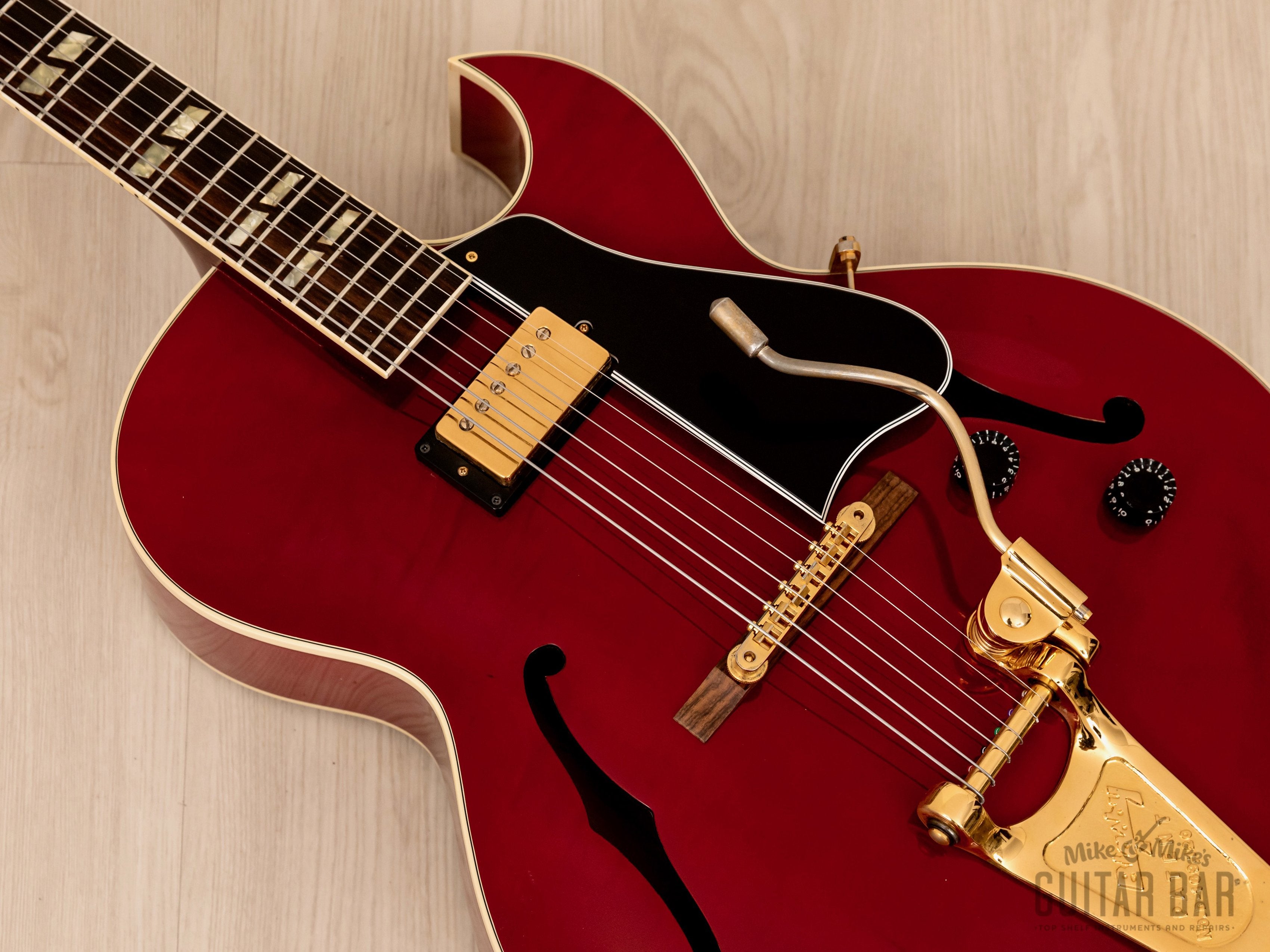 1992 Gibson ES-165 Herb Ellis Archtop Cherry, Near-Mint w/ Case & Hangtags,  Yamano