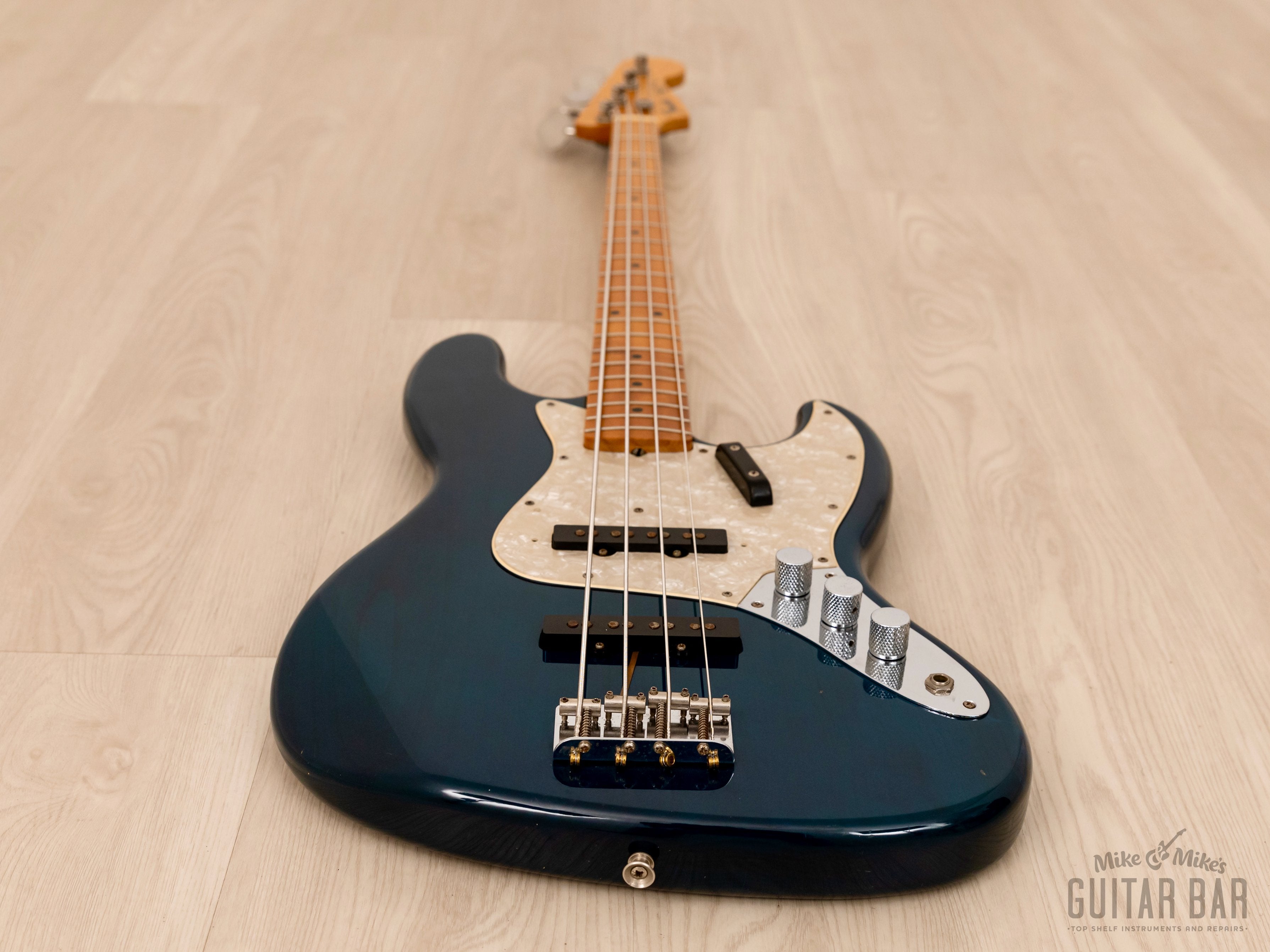 2000 Fender JIRO Signature Jazz Bass JB62-TBL Trans Blue, Japan CIJ