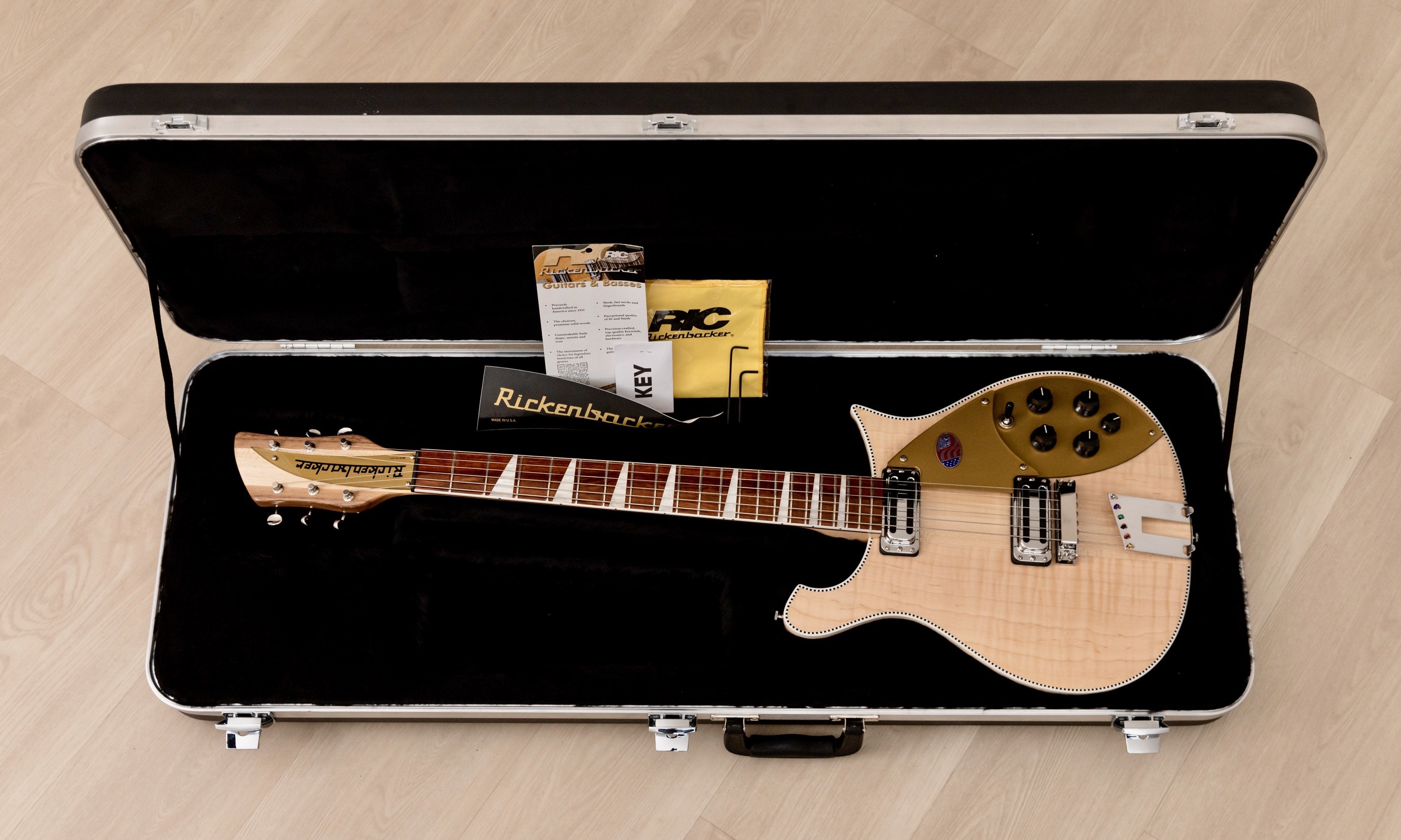 2022 Rickenbacker 660 Mapleglo, Mint Condition w/ Toaster Pickups, Hangtags, Case