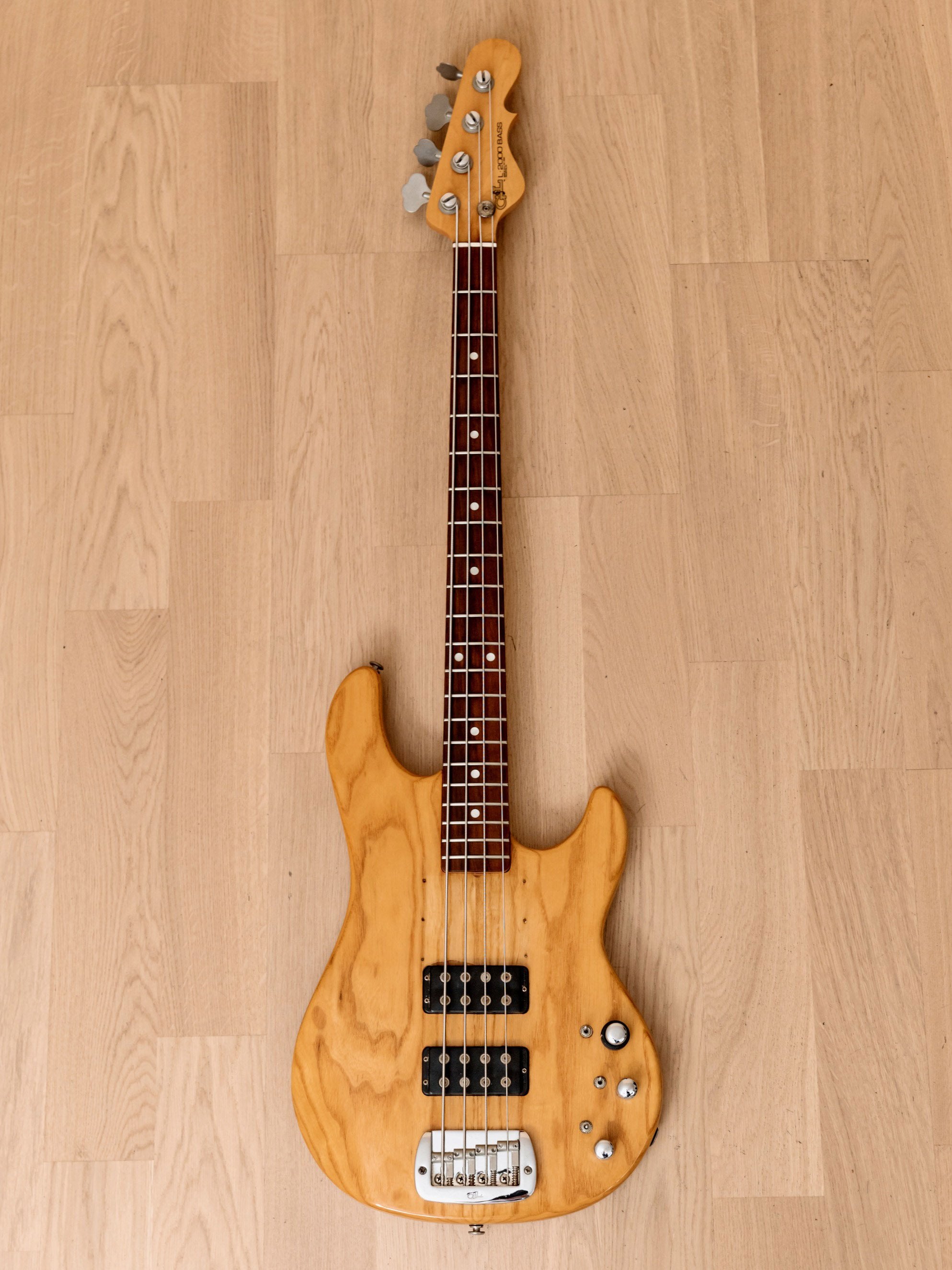 1995 G&L L-2000 Bass Guitar Natural, USA-Made w/ Bartolini Active Preamp