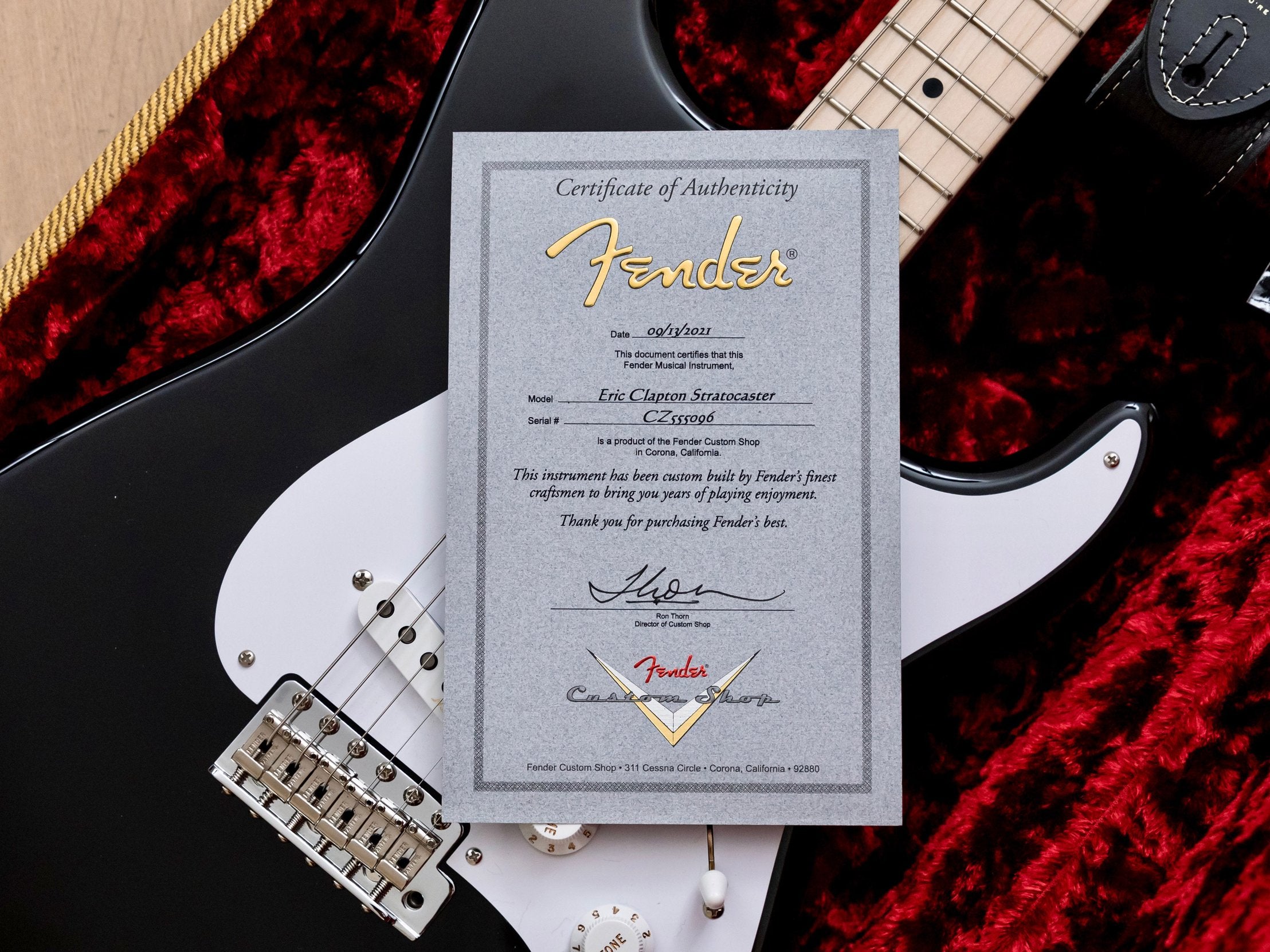 2021 Fender Custom Shop Eric Clapton Stratocaster NOS Blackie w/ Case, COA, Hangtags