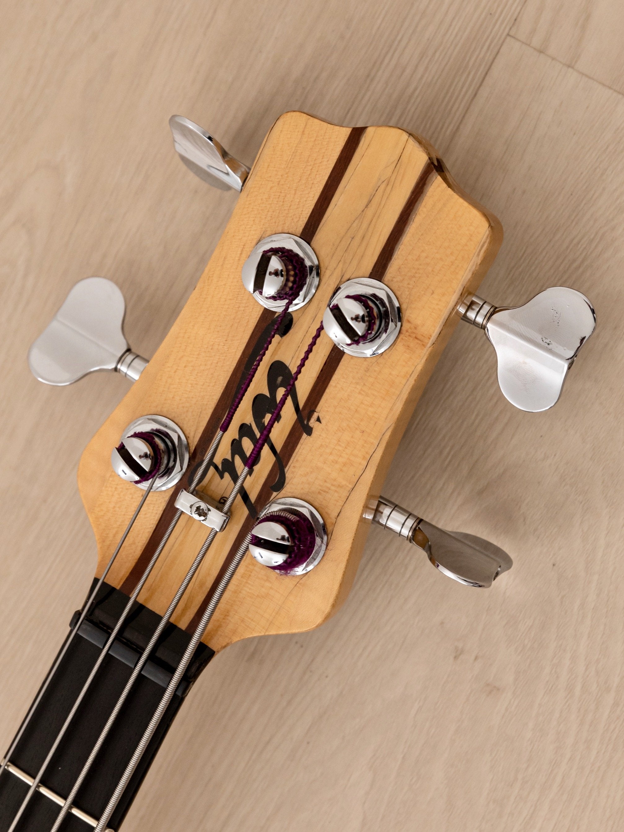1982 Electric Wood Limited Wal Mk1 Pro Left-Handed Vintage Bass w/ Case, Paperwork