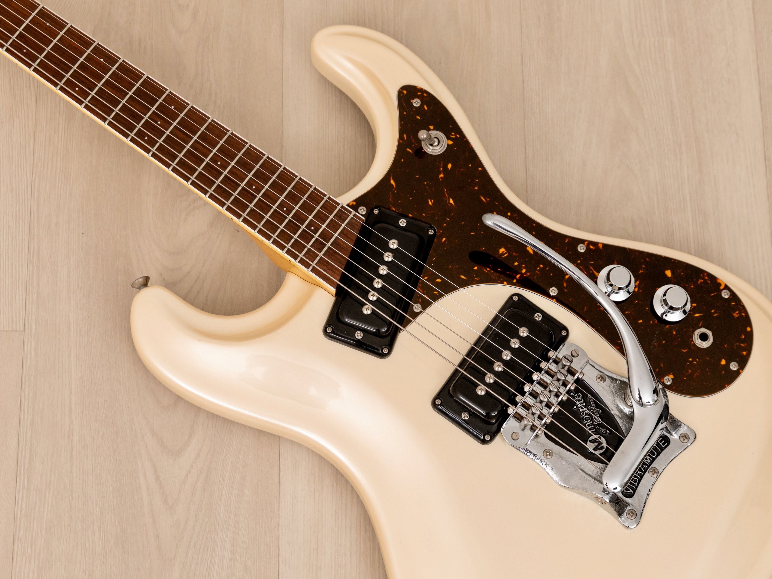 2000s Mosrite Ranger Ventures Model-Style Guitar, Pearl White w/ Vibramute, Fillmore Japan