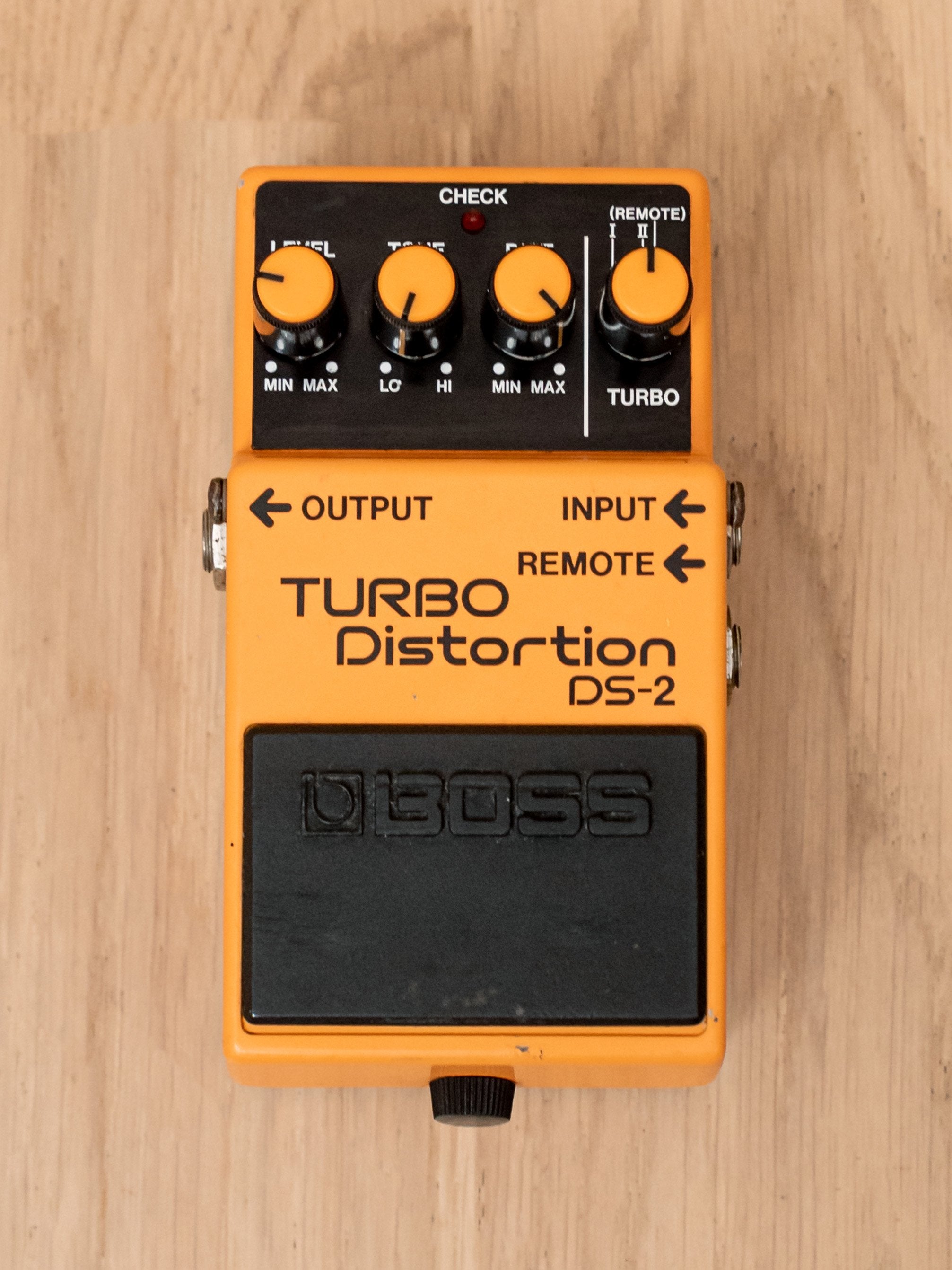 1988 Boss DS-2 Turbo Distortion Guitar Effects Pedal, Silver Label Japan