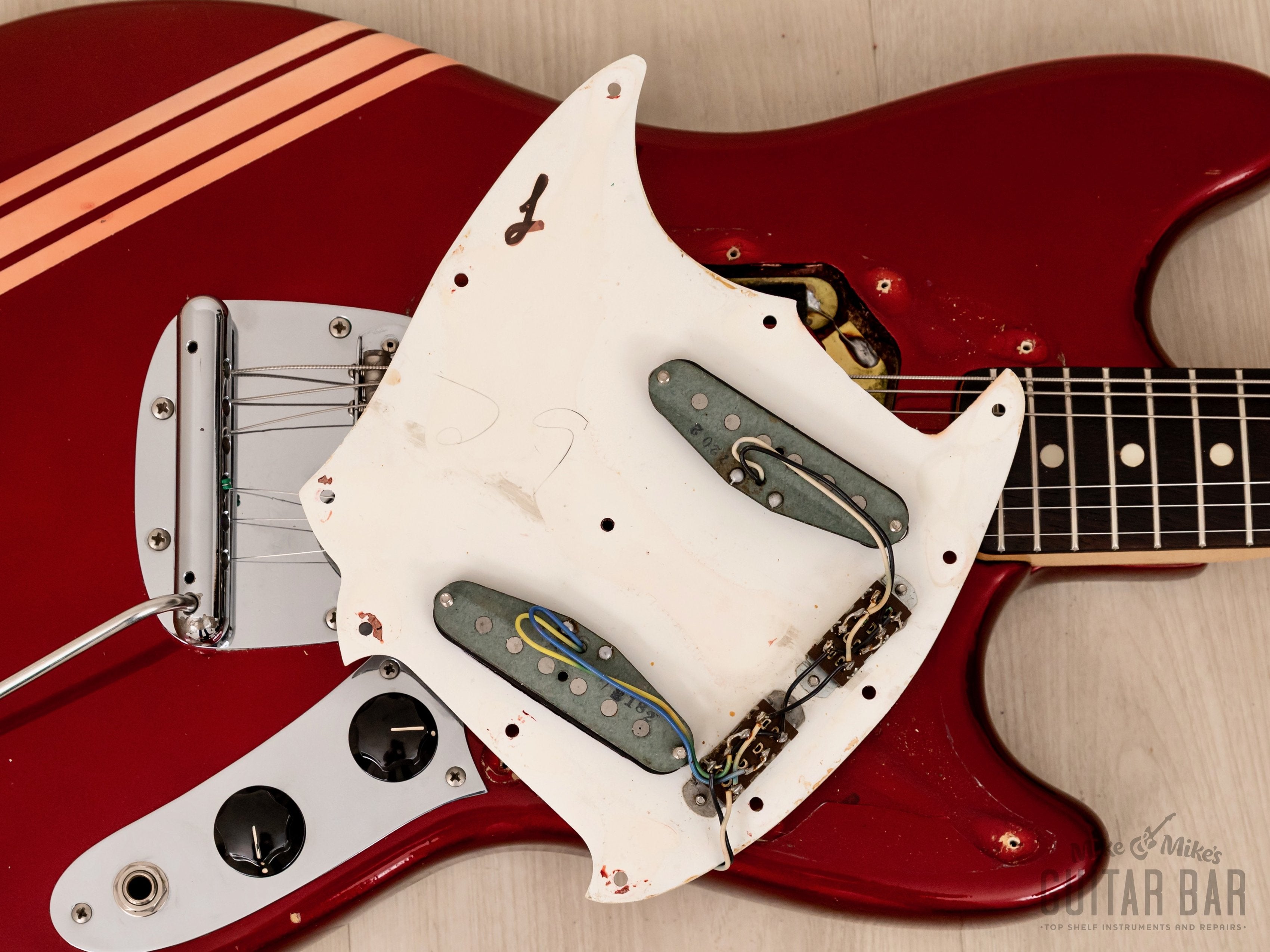 1972 Fender Mustang Vintage Offset Electric Guitar Competition Red Collector-Grade w/ Case, Warranty Card