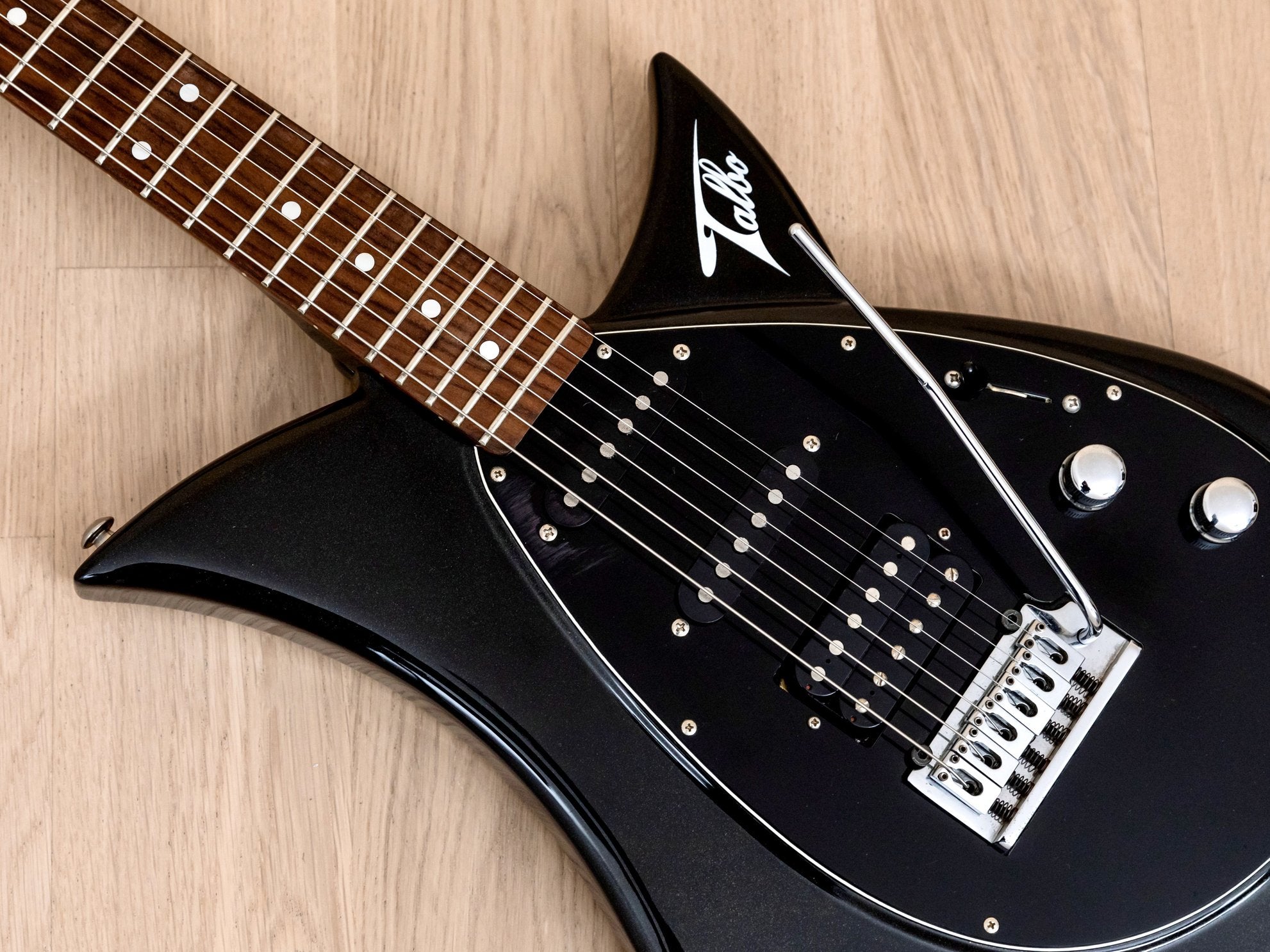 1990s Tokai Talbo A-125SH Aluminum Body Guitar Black Sparkle