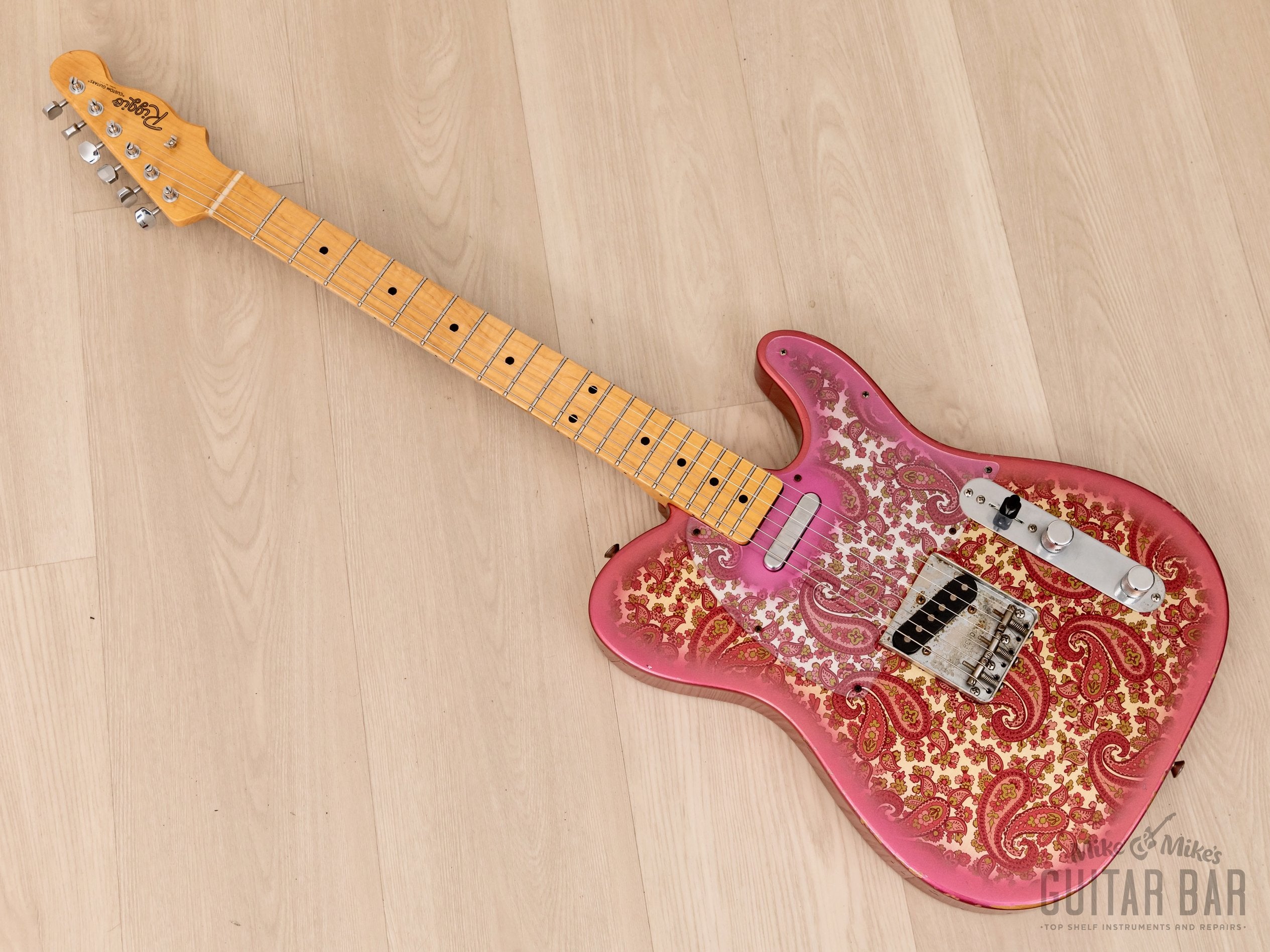 2021 Riggio Custom Guitars Tango Pink Paisley TStyle Boutique Guitar