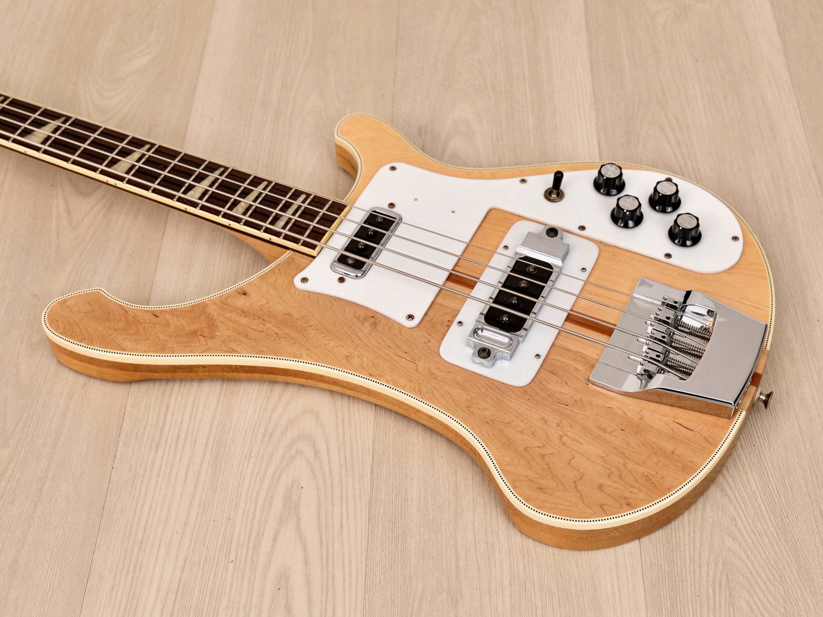 1978 Ibanez 2389B-NT Vintage Neck Through Bass, Mapleglo Rickenbacker 4001-Style w/ Case, Stereo Cable