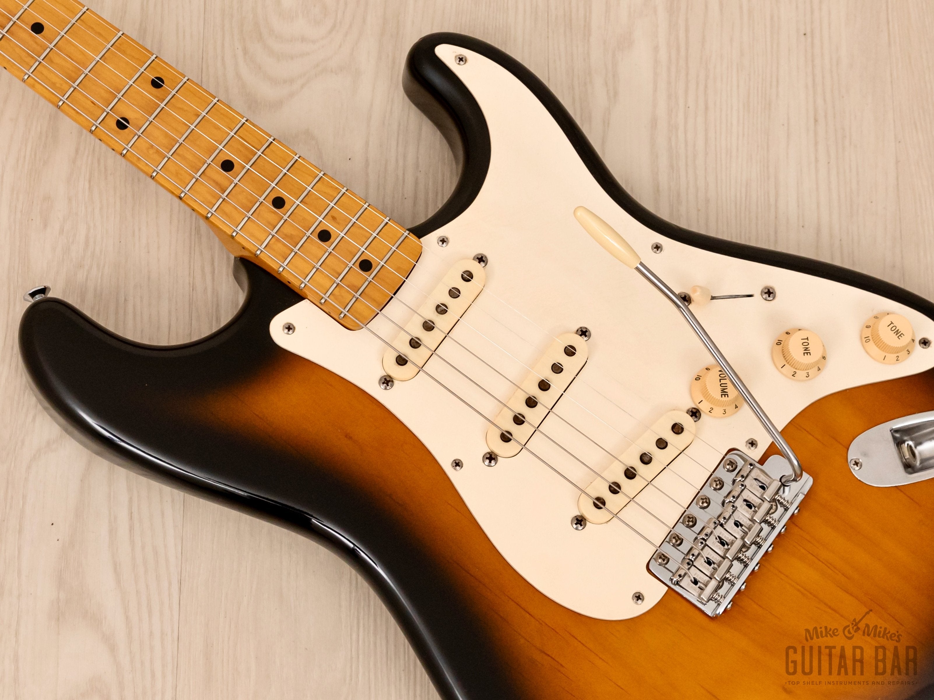 1989 Fender Stratocaster ‘57 Vintage Reissue ST57-900 Sunburst Lacquer & USA Pickups, Japan MIJ Fujigen