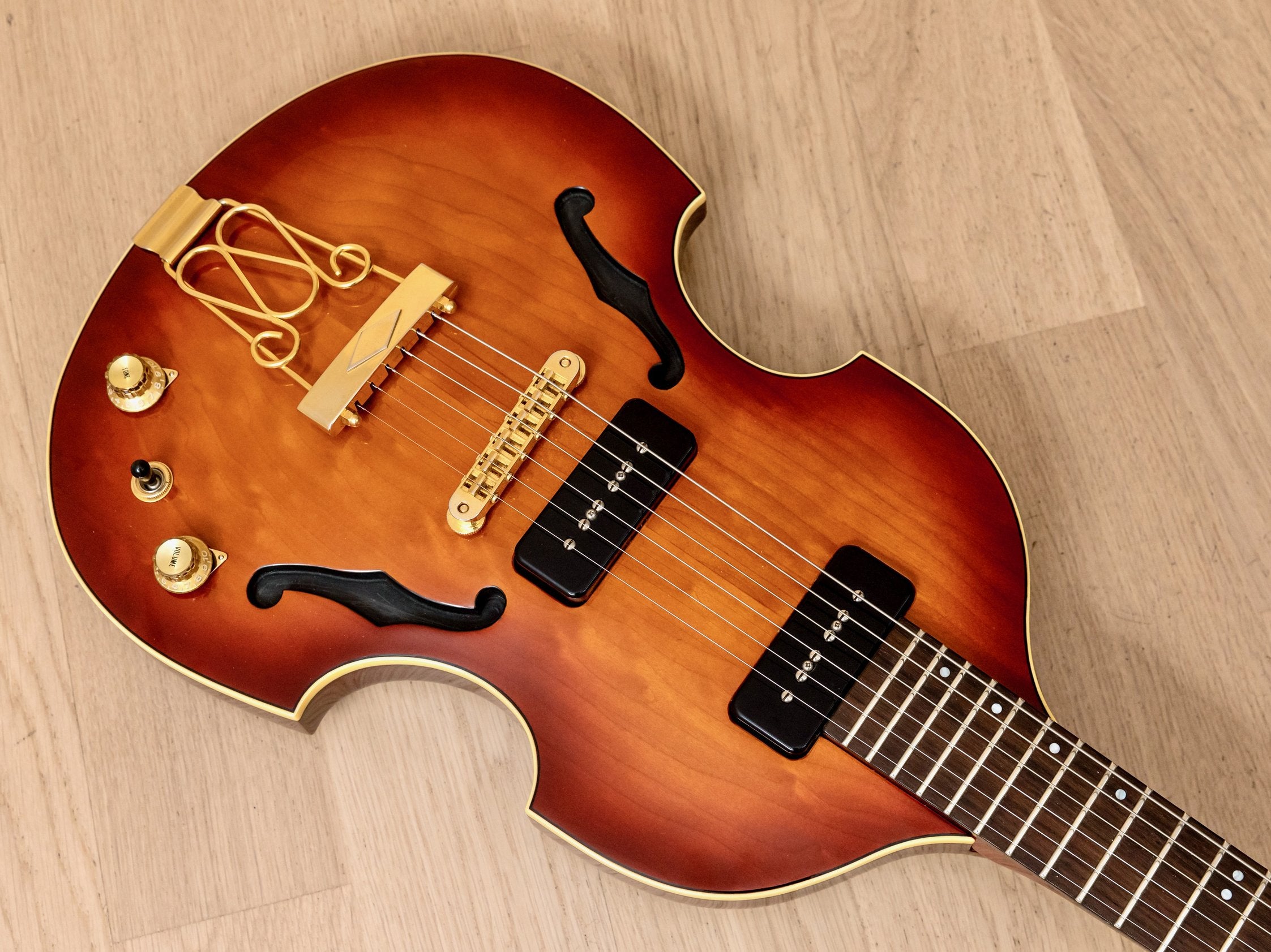1993 Yamaha VG Standard Aska Signature Model Violin Guitar Sunburst w/ P-90s, Japan