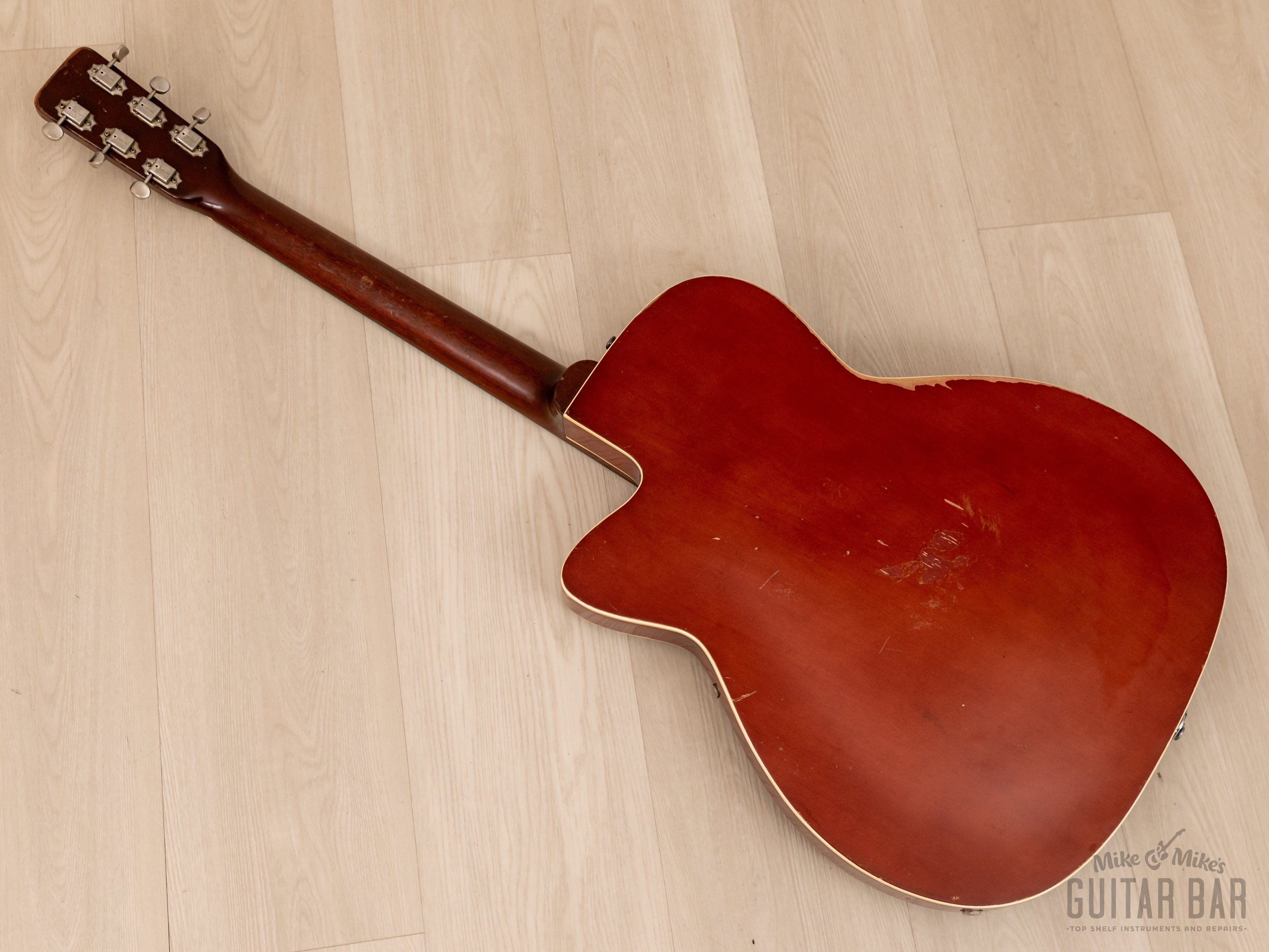 1964 Martin F-50 Vintage Hollowbody Electric Guitar Shaded Top w/ DeArmond Dynasonic, Case