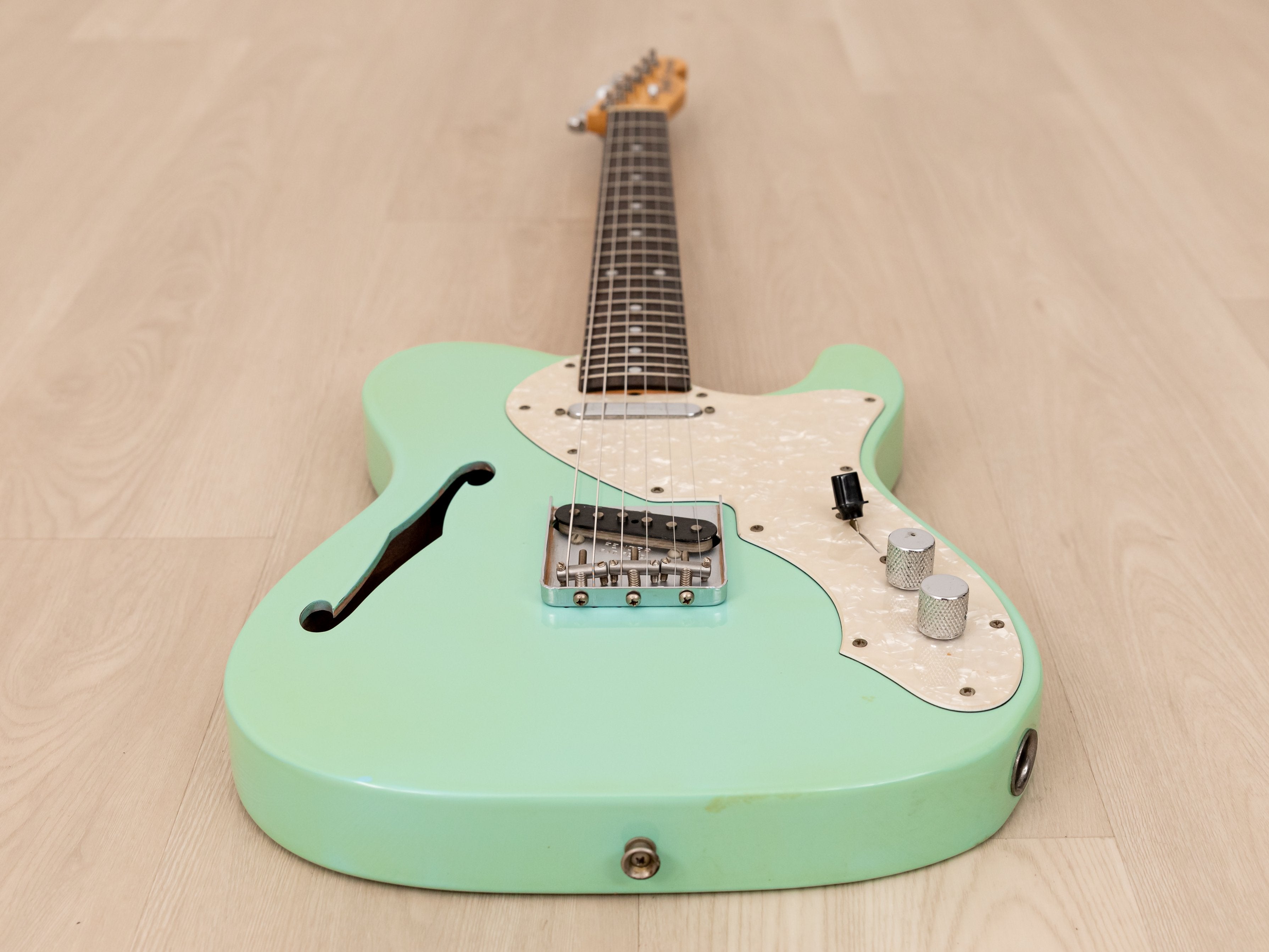 1980s Fender Telecaster Thinline Partscaster w/ Mahogany Body & USA Pickups, Surf Green, Japan MIJ