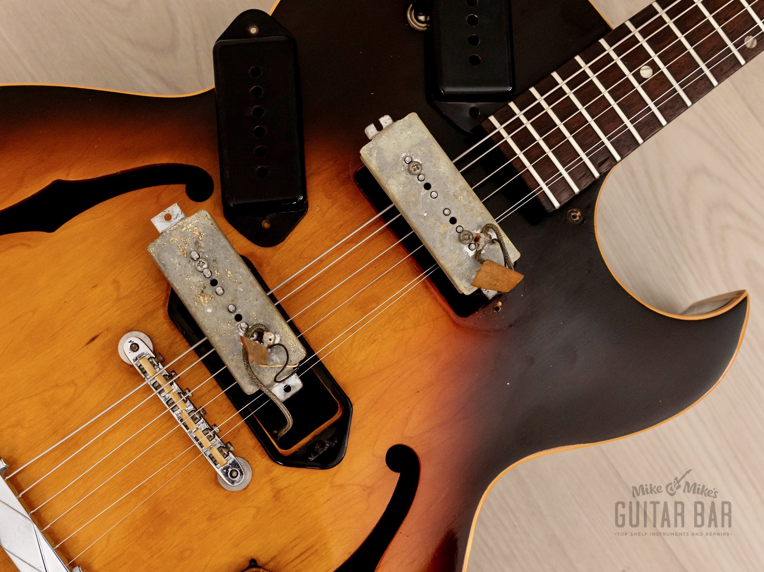1965 Gibson ES-125 DC Cutaway Vintage Archtop Guitar Sunburst w/ P-90s, Case