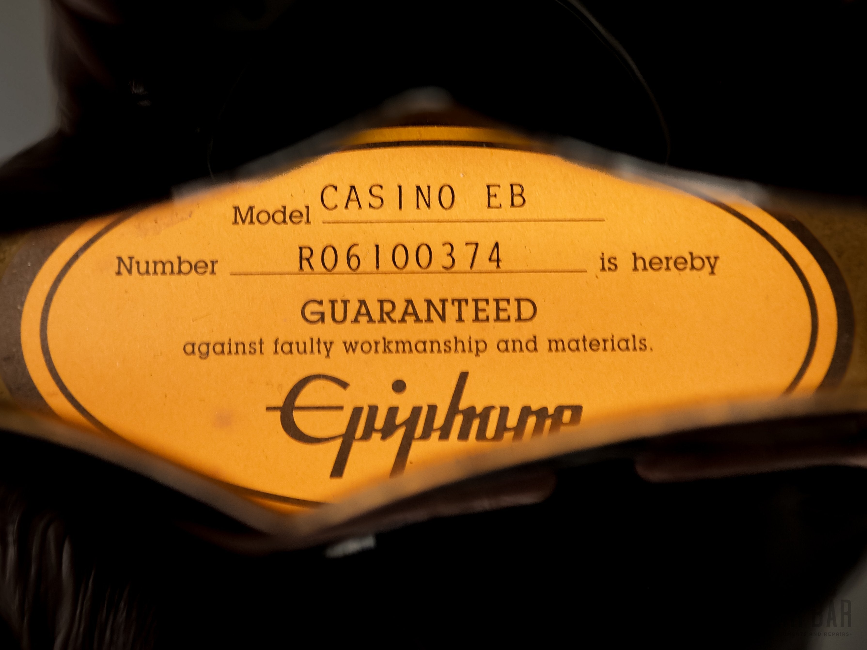 2006 Epiphone Casino Hollowbody Electric Guitar Ebony Near-Mint w/ Case, Peerless