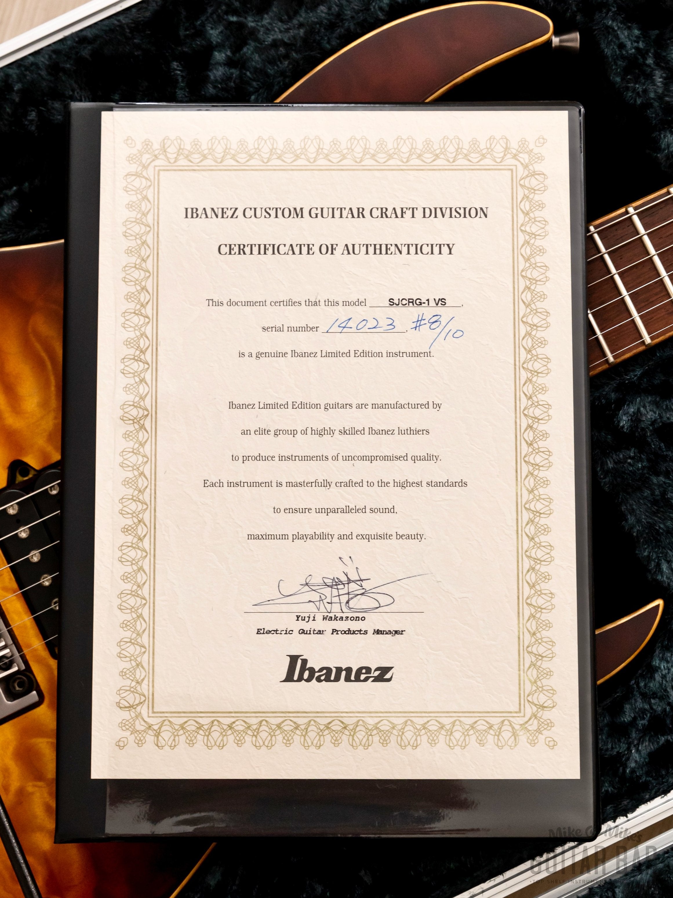 2001 Ibanez J Custom SJCRG1 Timeless Timber Spot Model AAAA Maple Top, 1 of 30 w/ Flight Case, Hangtags, COA