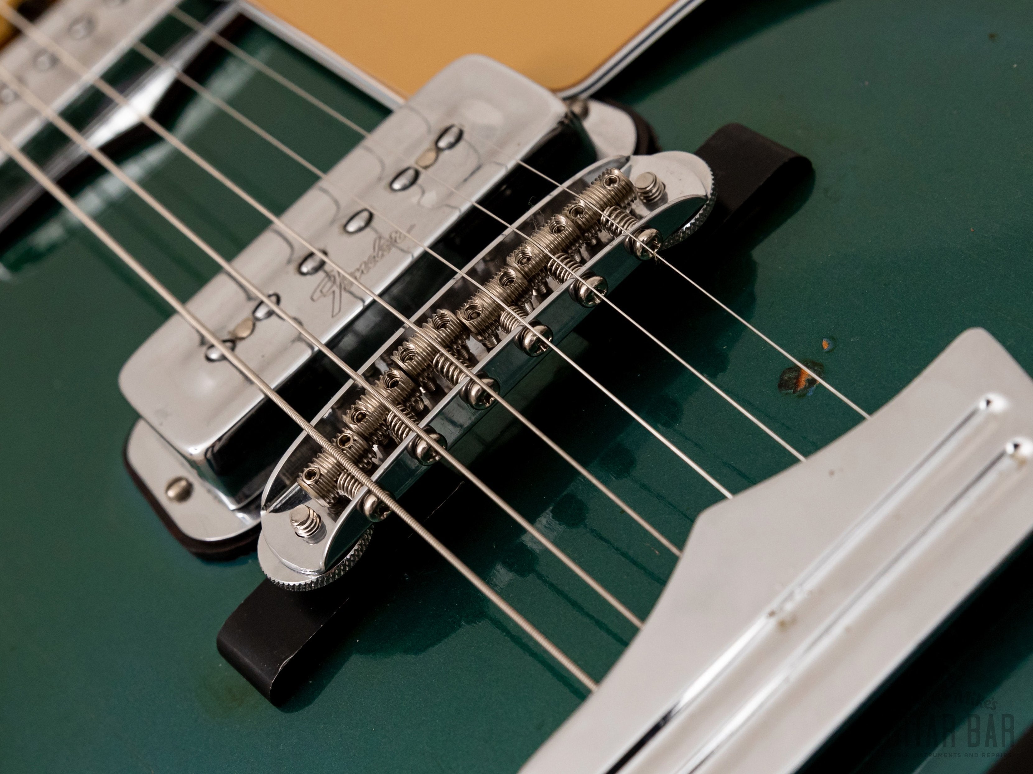 1966 Fender Coronado II Vintage Hollowbody Guitar Lake Placid Blue w/ Matching Peghead, Case