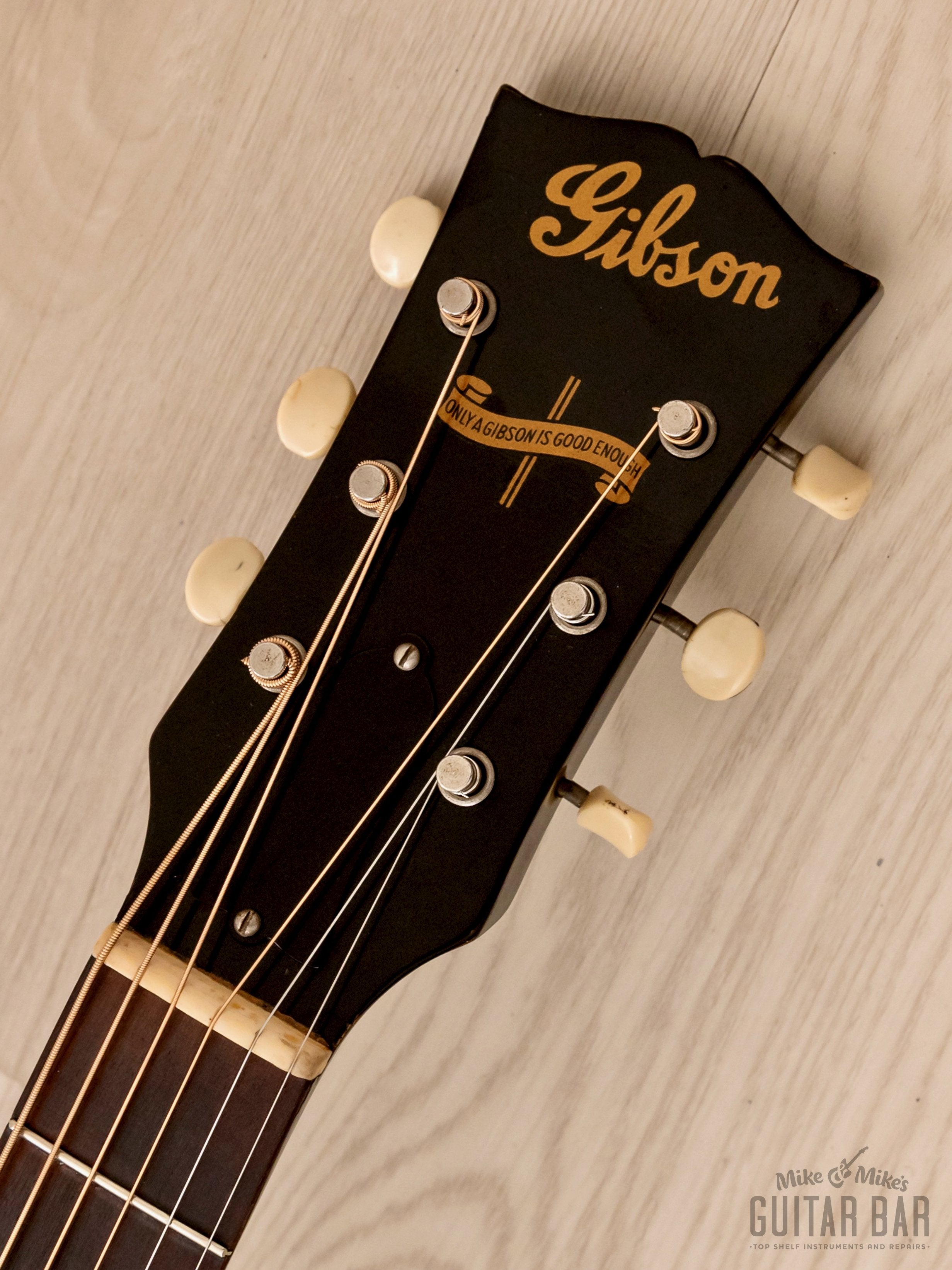 1944 Gibson J-45 Banner Logo Wartime VIntage Acoustic Guitar, Spruce + Mahogany w/ Case