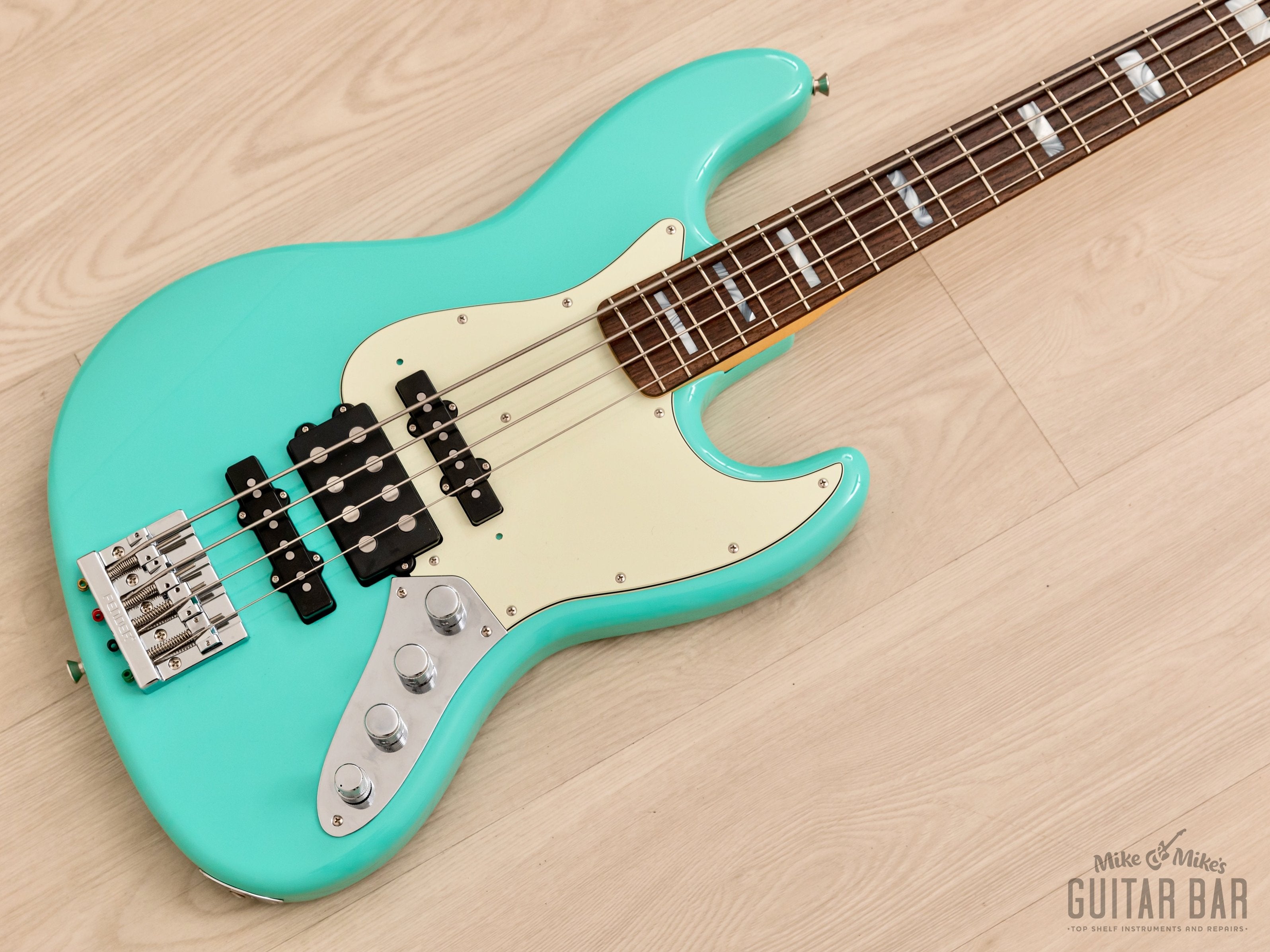 2020 Fender Jino Jazz Bass SHS Seafoam Green w/ Active EQ & Tweed Case, Japan MIJ