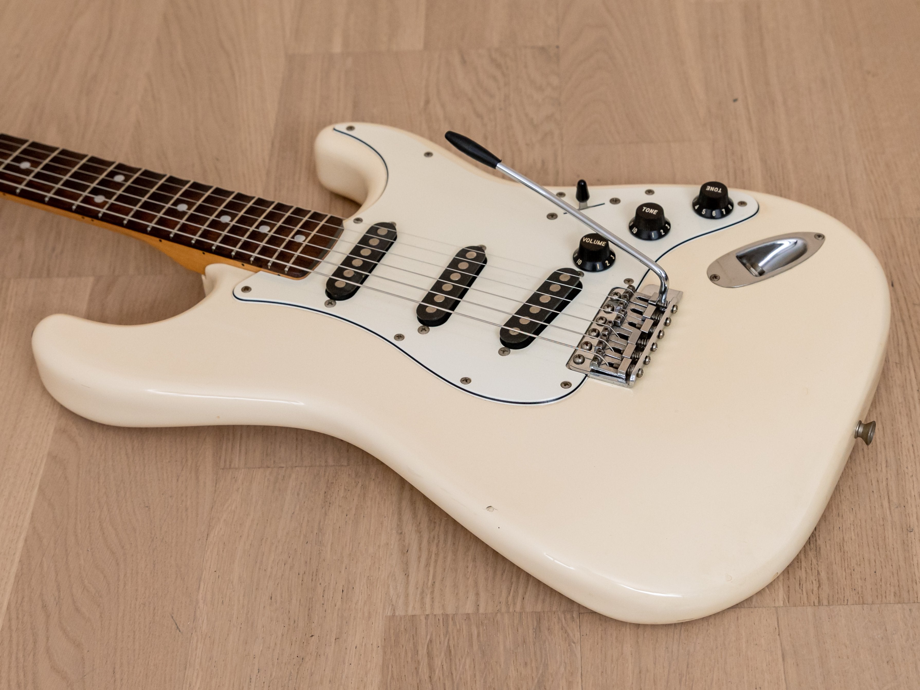 1994 Fender Stratocaster ST72-85SC Scalloped Fretboard Olympic White Japan MIJ Fujigen, Blackmore
