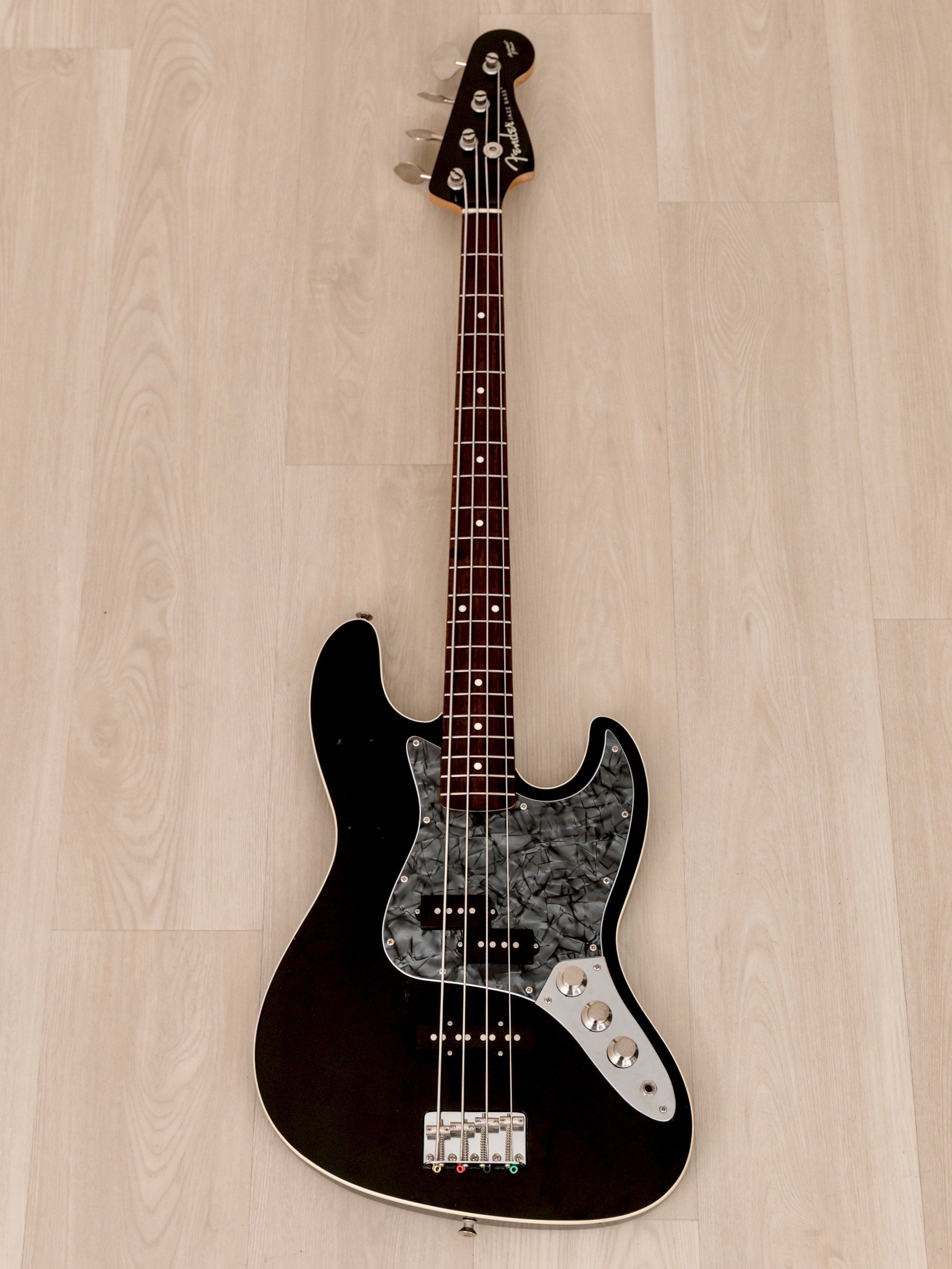 2006 Fender Aerodyne Jazz Bass PJ Electric Bass Guitar Black, Japan CIJ