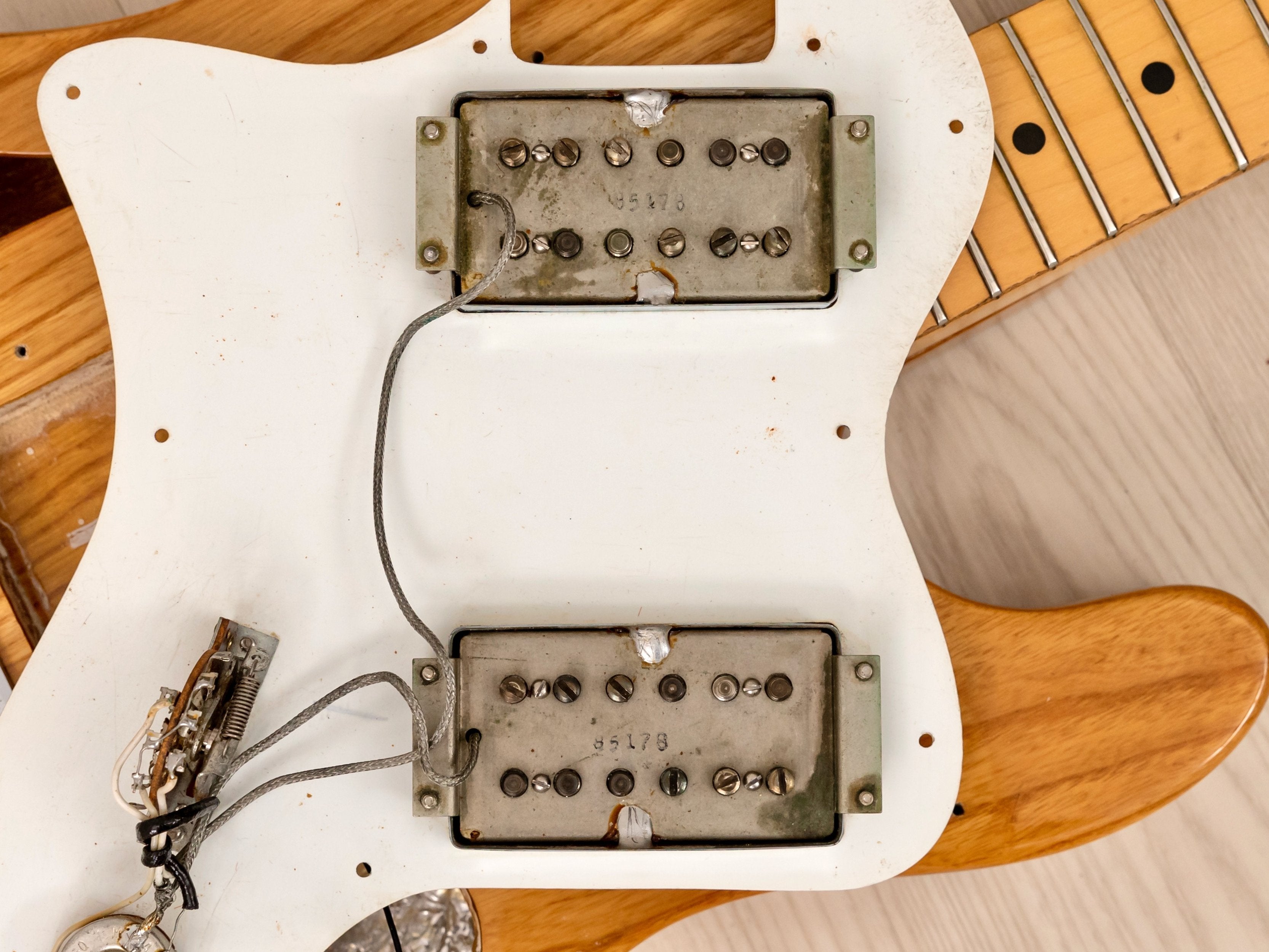 1979 Fender Telecaster Thinline Vintage Electric Guitar Natural, 100% Original w/ Wide Range, Case