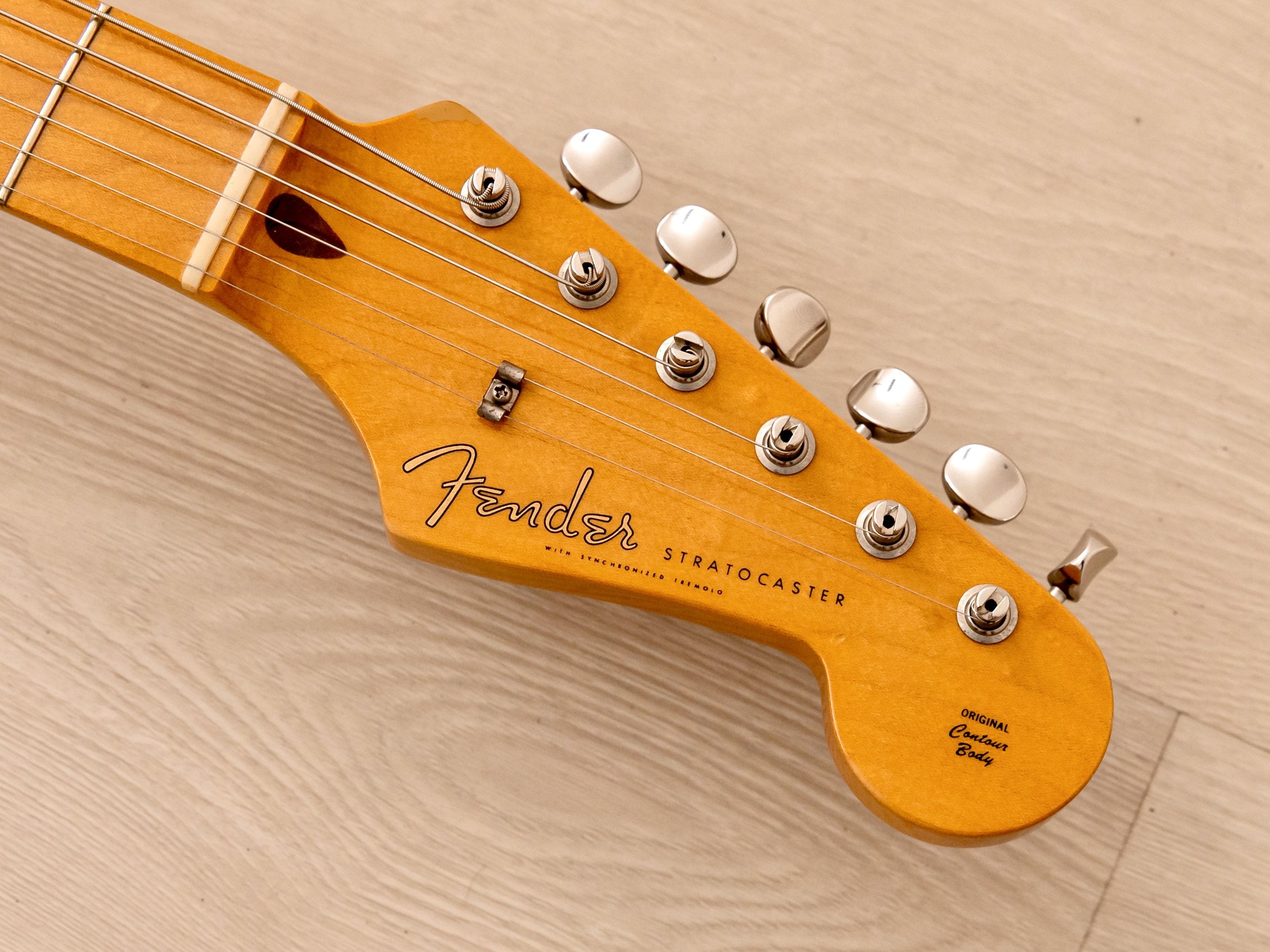 2006 Fender ’57 Stratocaster ST57-85TX/ALG Blonde, Ash Body w/ Anodized Guard & USA Pickups, Japan CIJ