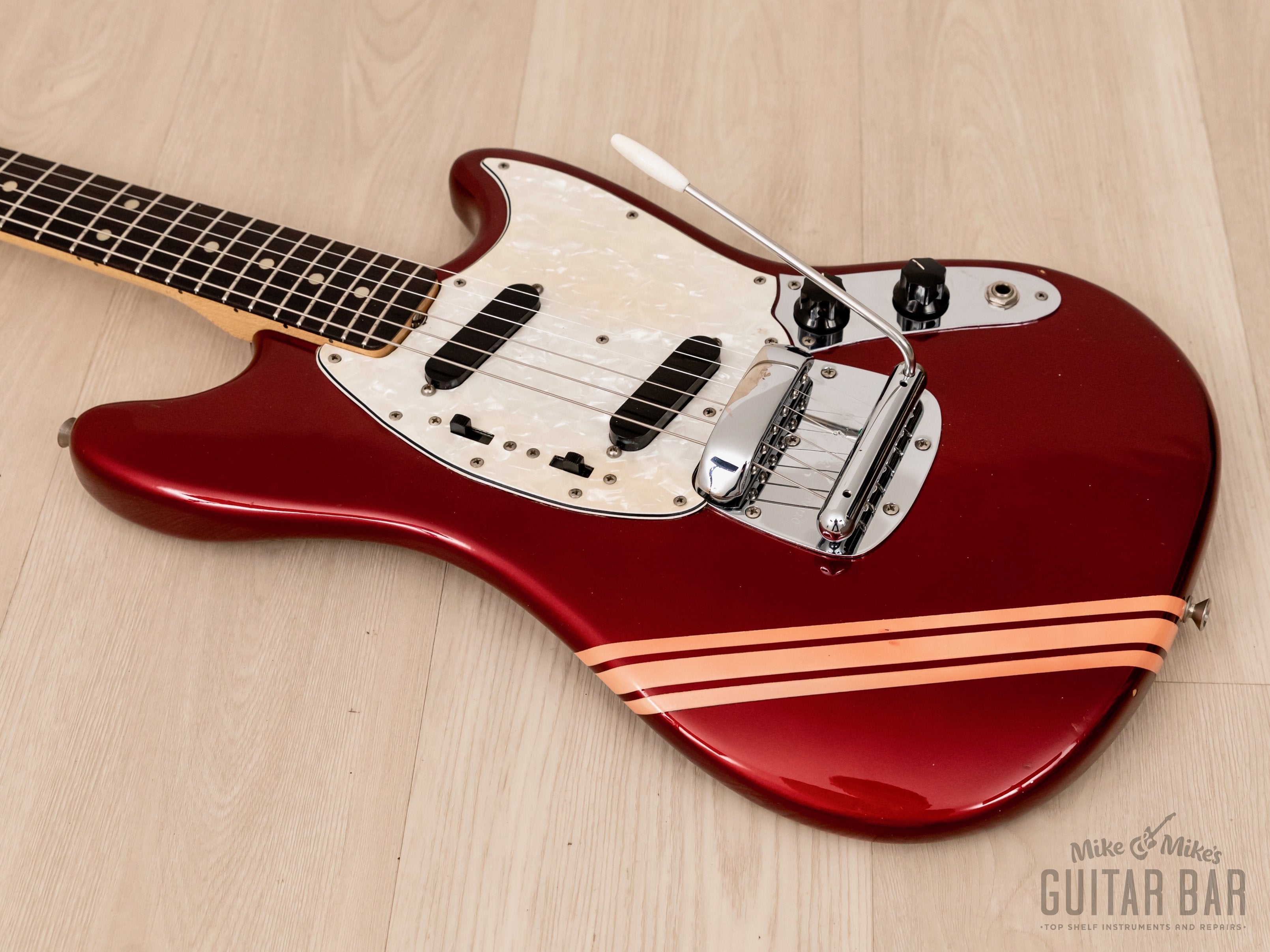 1972 Fender Mustang Vintage Offset Electric Guitar Competition Red Collector-Grade w/ Case, Warranty Card