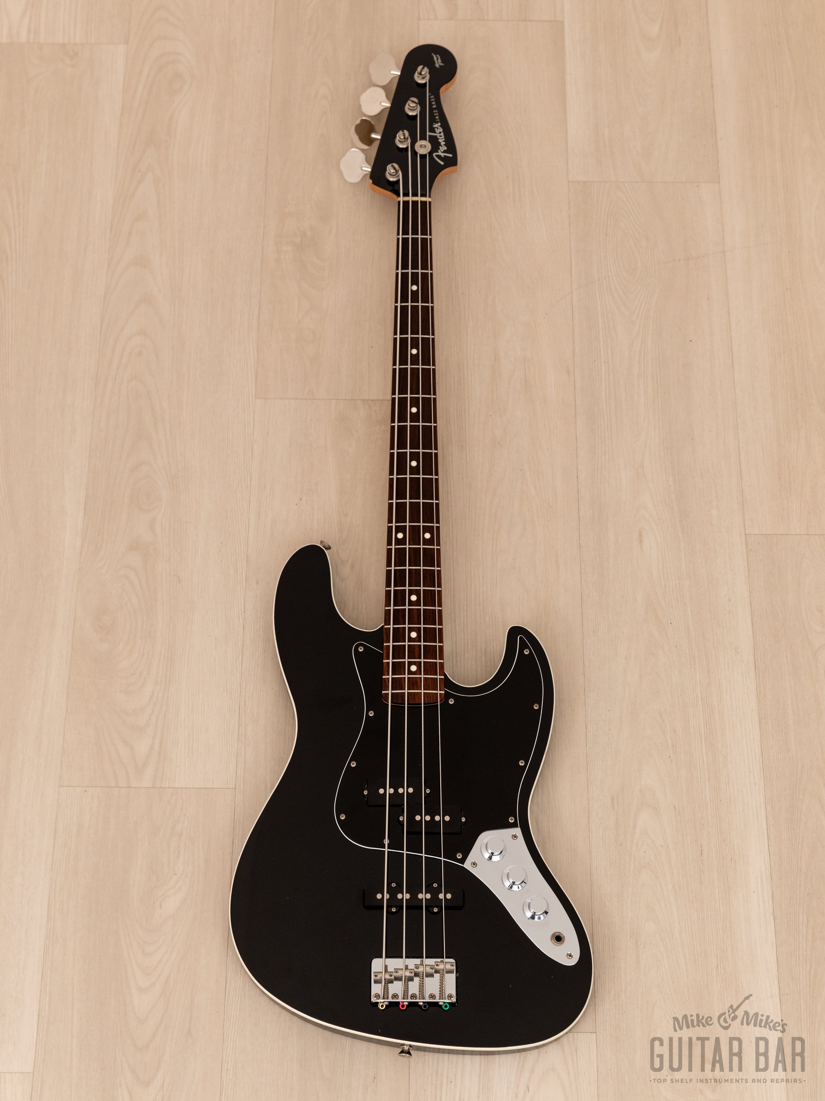 2017 Fender Aerodyne Jazz Bass PJ Electric Bass Guitar Black