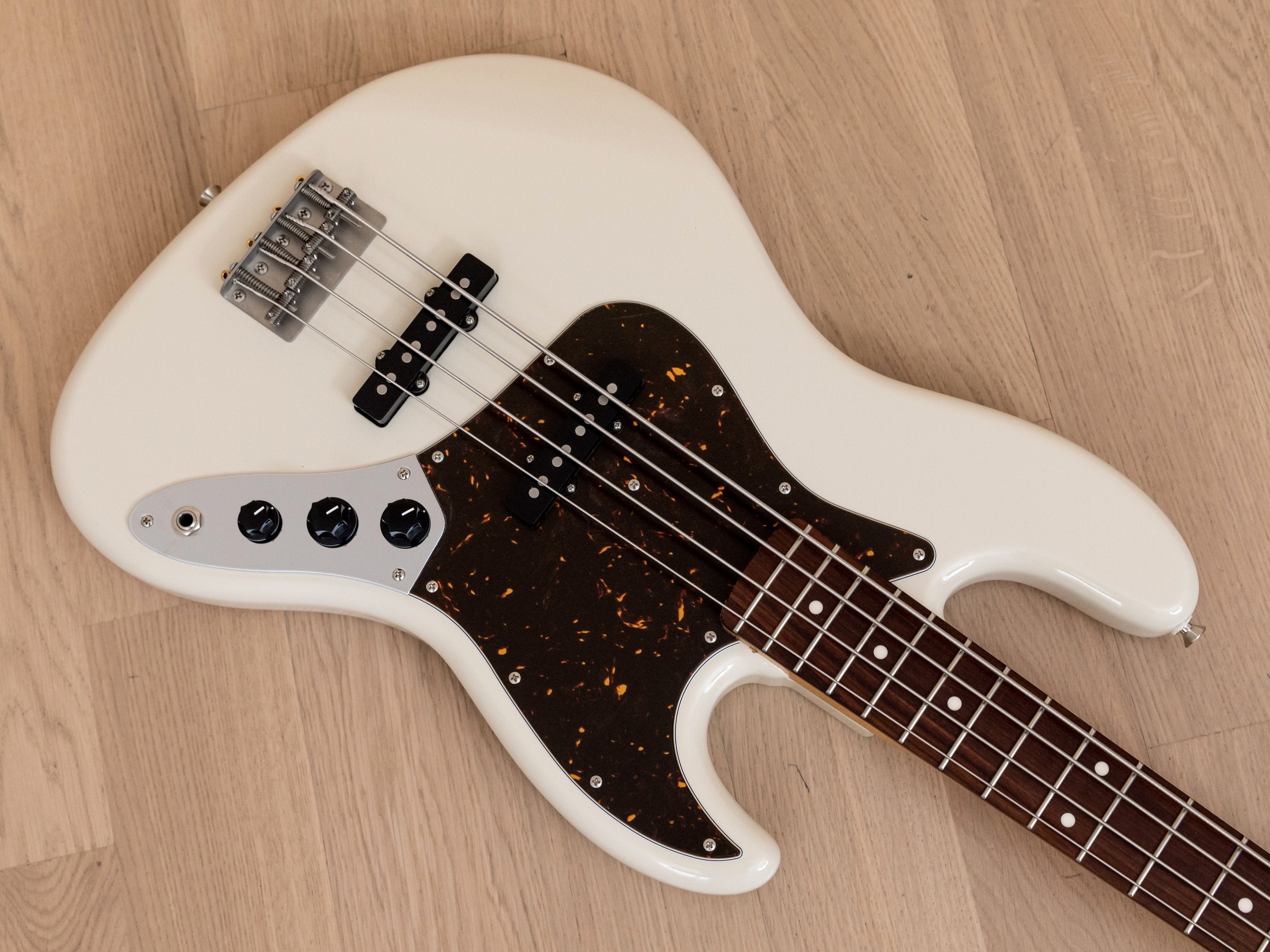 2019 History HS-BJ4 Jazz Bass Heritage Wood Olympic White Nitro Lacquer,  Japan Fujigen