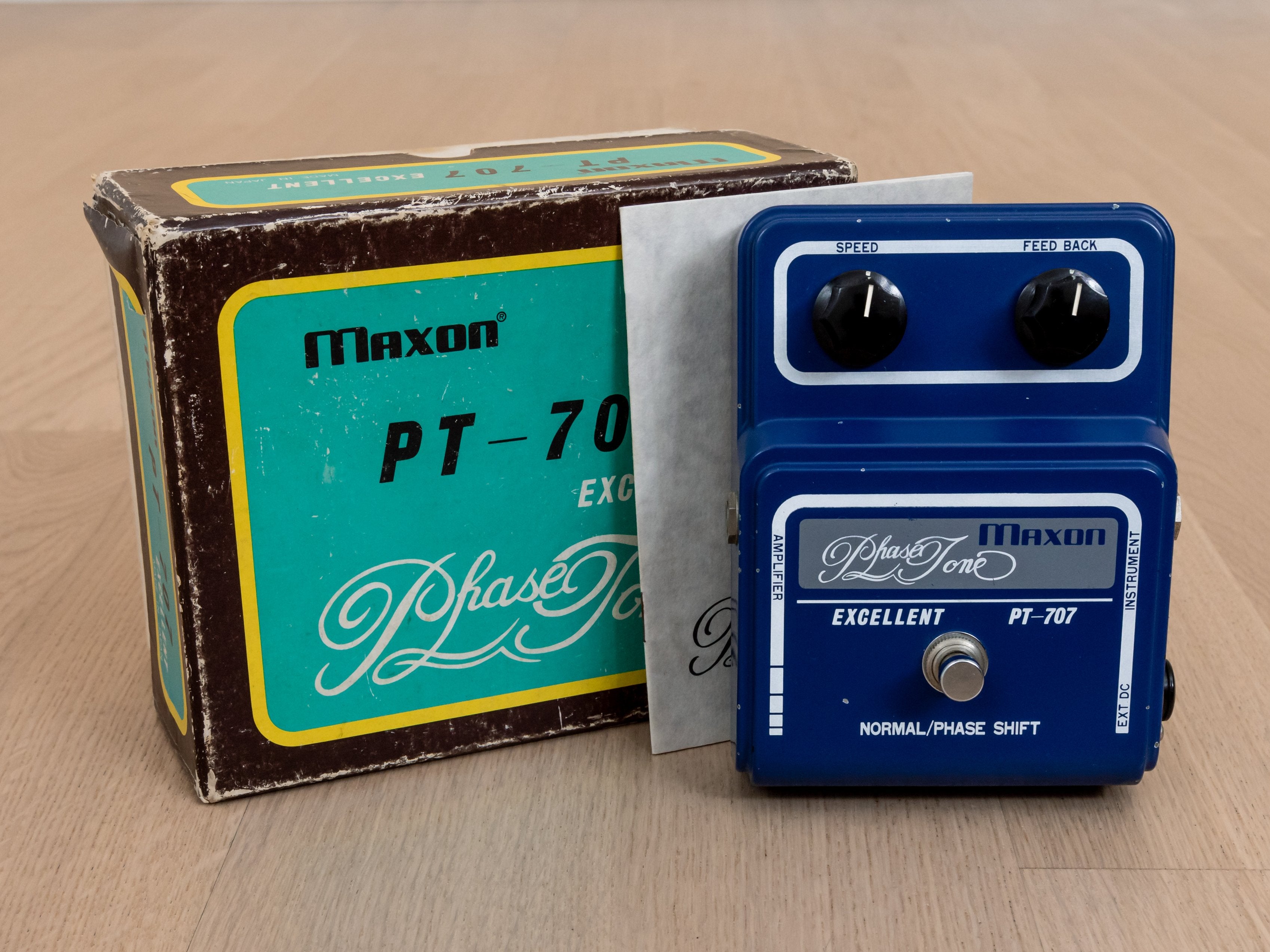 1970s Maxon PT-707 Phase Tone Vintage Guitar Effects Pedal Phase Shifter w/ Box, Ibanez