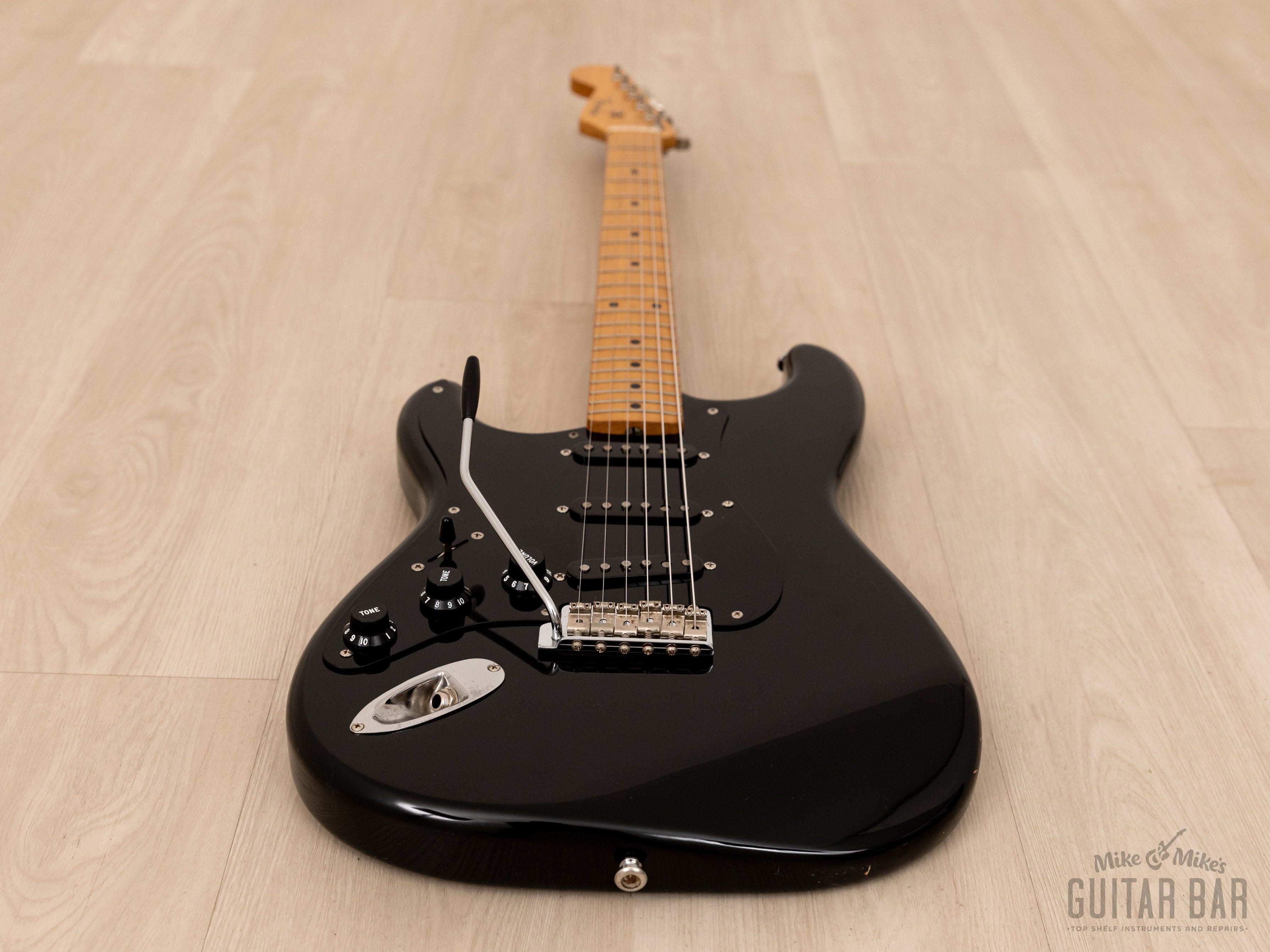 1996 Fender Stratocaster ‘57 Vintage Reissue ST57-65L Left-Handed Black w/ Upgrade USA Pickups, Japan MIJ