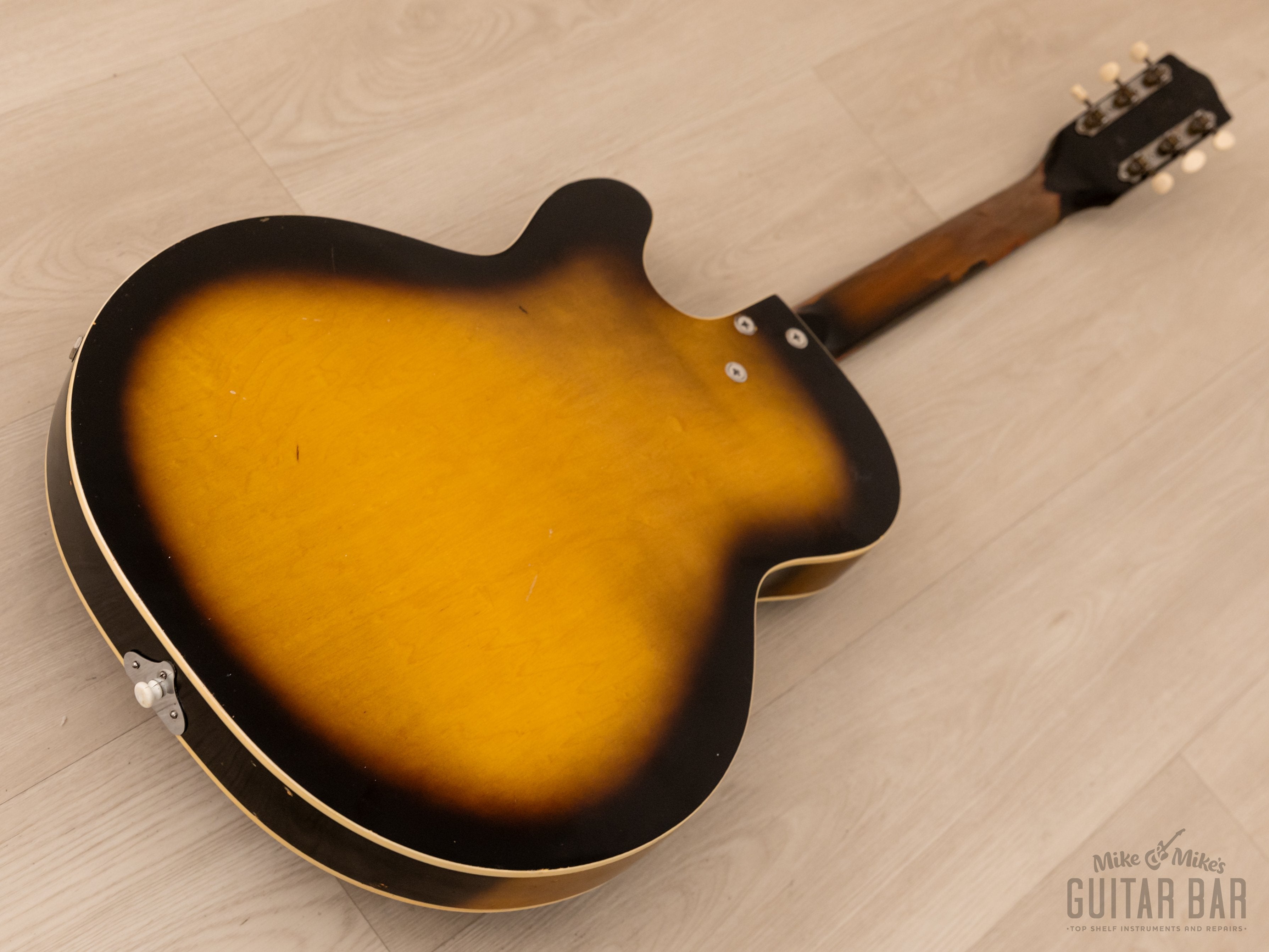 1963 Harmony H59 Rocket Vintage Guitar 100% Original w/ DeArmond Gold Foils, Case