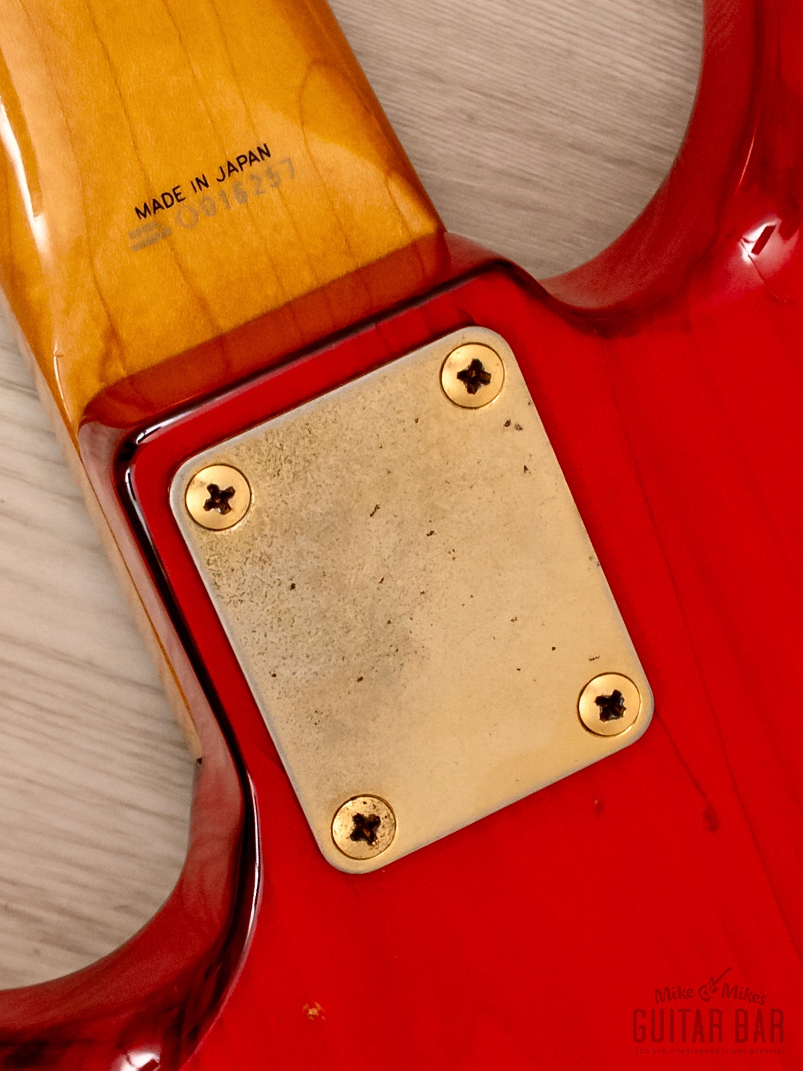 1993 Fender Custom Edition Jazz Bass JB62G-70 Clear Charcoal Red w/ Gold Hardware, Japan MIJ