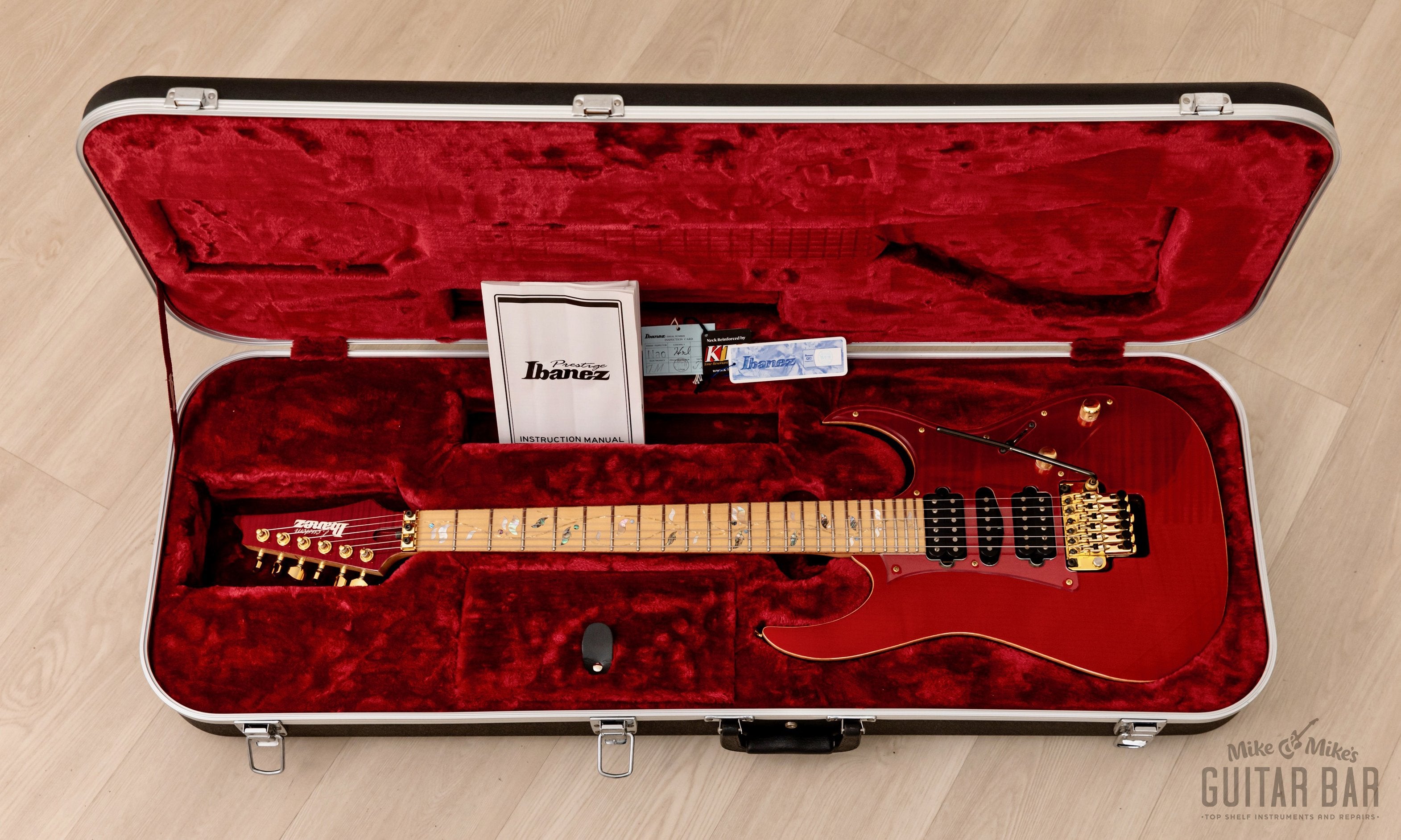 2016 Ibanez J Custom RG8550MZ Red Spinel HSH Dimarzio, Near-Mint w/ Case, COA, Hangtags