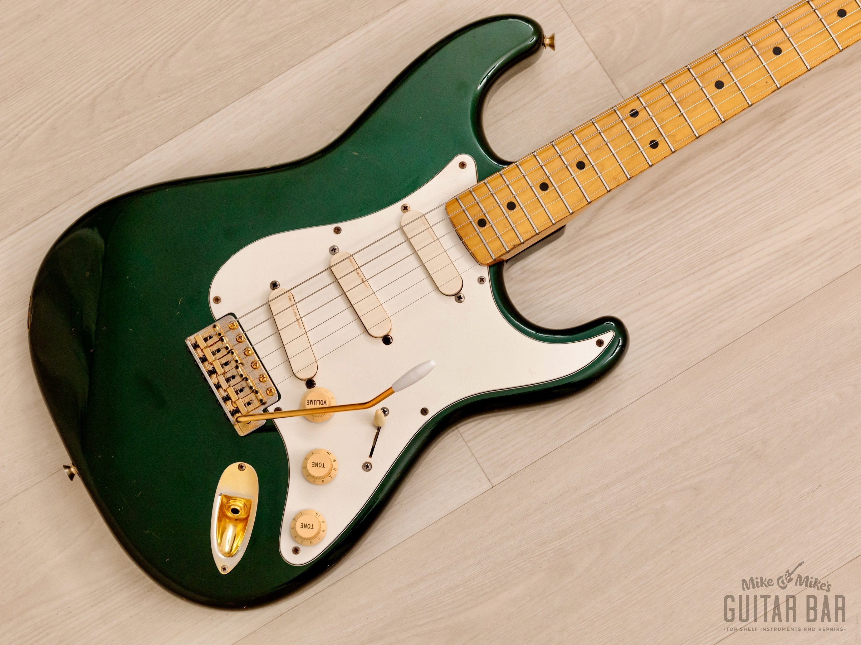 1991 Fender Stratocaster '57 Vintage Reissue ST57-770LS Candy Apple Green  w/ USA Lace Sensors, Japan MIJ Fujigen