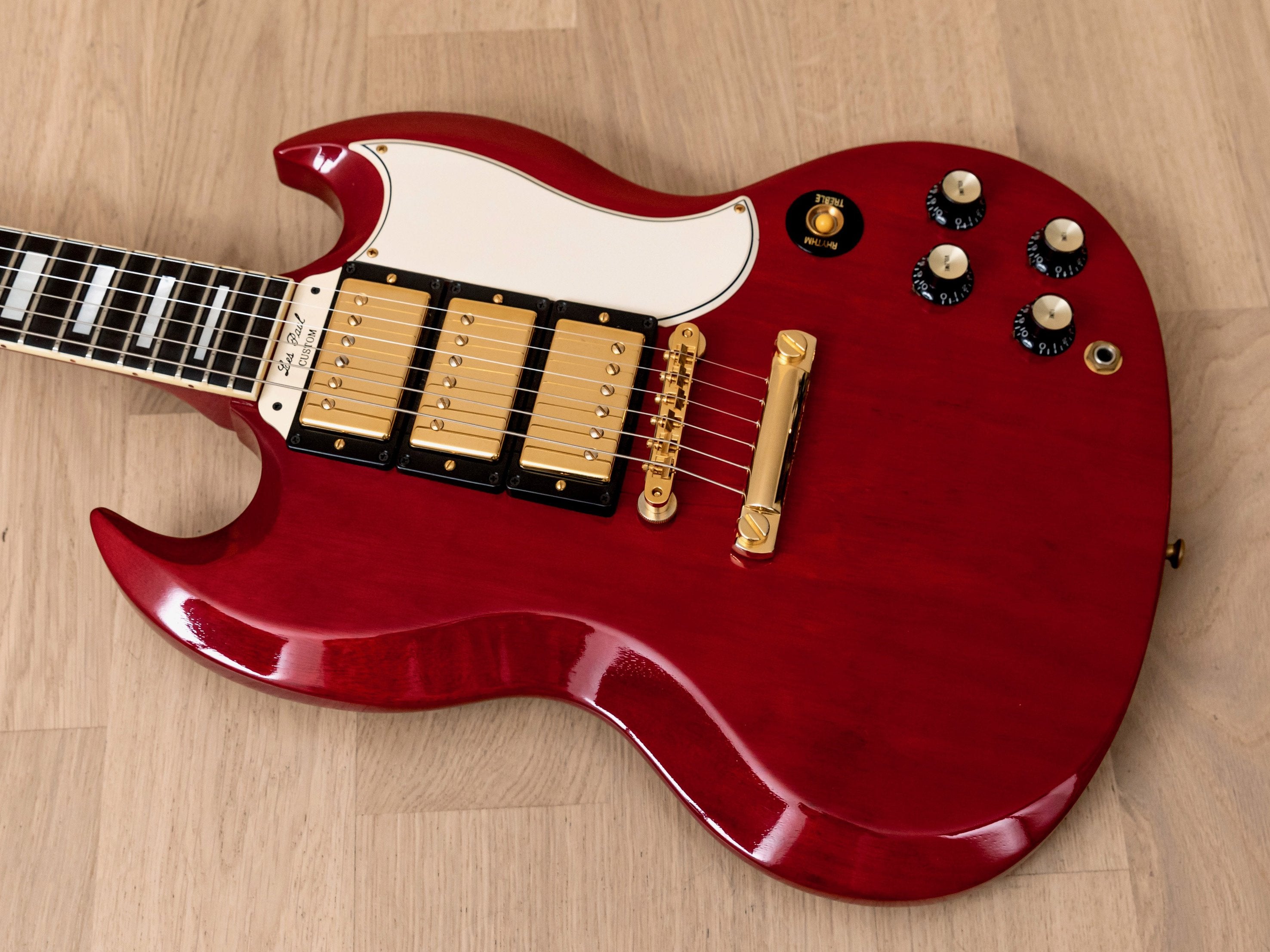 2009 Gibson Custom Shop Korina SG Custom 3 Pickup Limited Edition Cherry w/ COA, Tags & Case