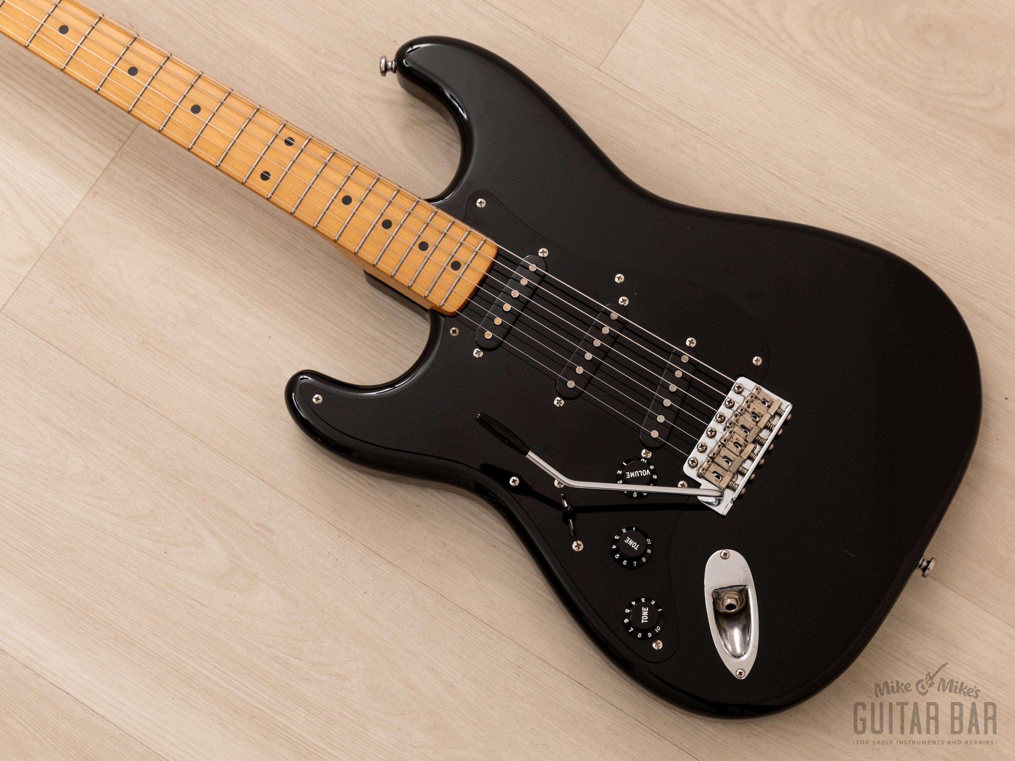1996 Fender Stratocaster ‘57 Vintage Reissue ST57-65L Left-Handed Black w/ Upgrade USA Pickups, Japan MIJ
